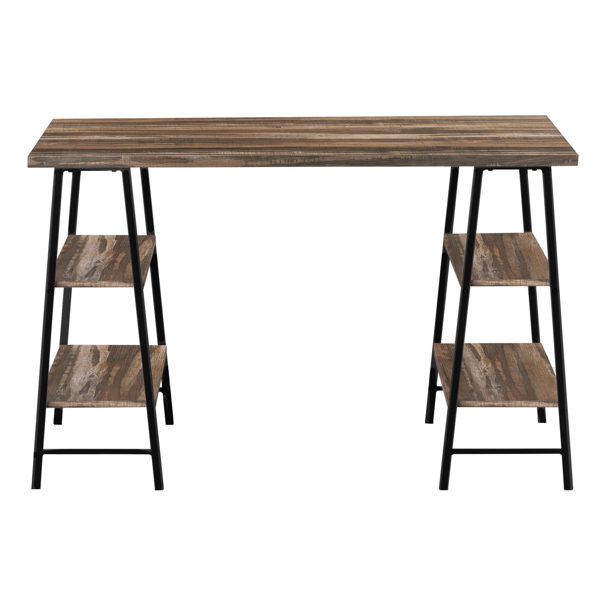 Computer Desk 48"L Industrial White Metal Shelves-Computer Desk-DECOROLALA