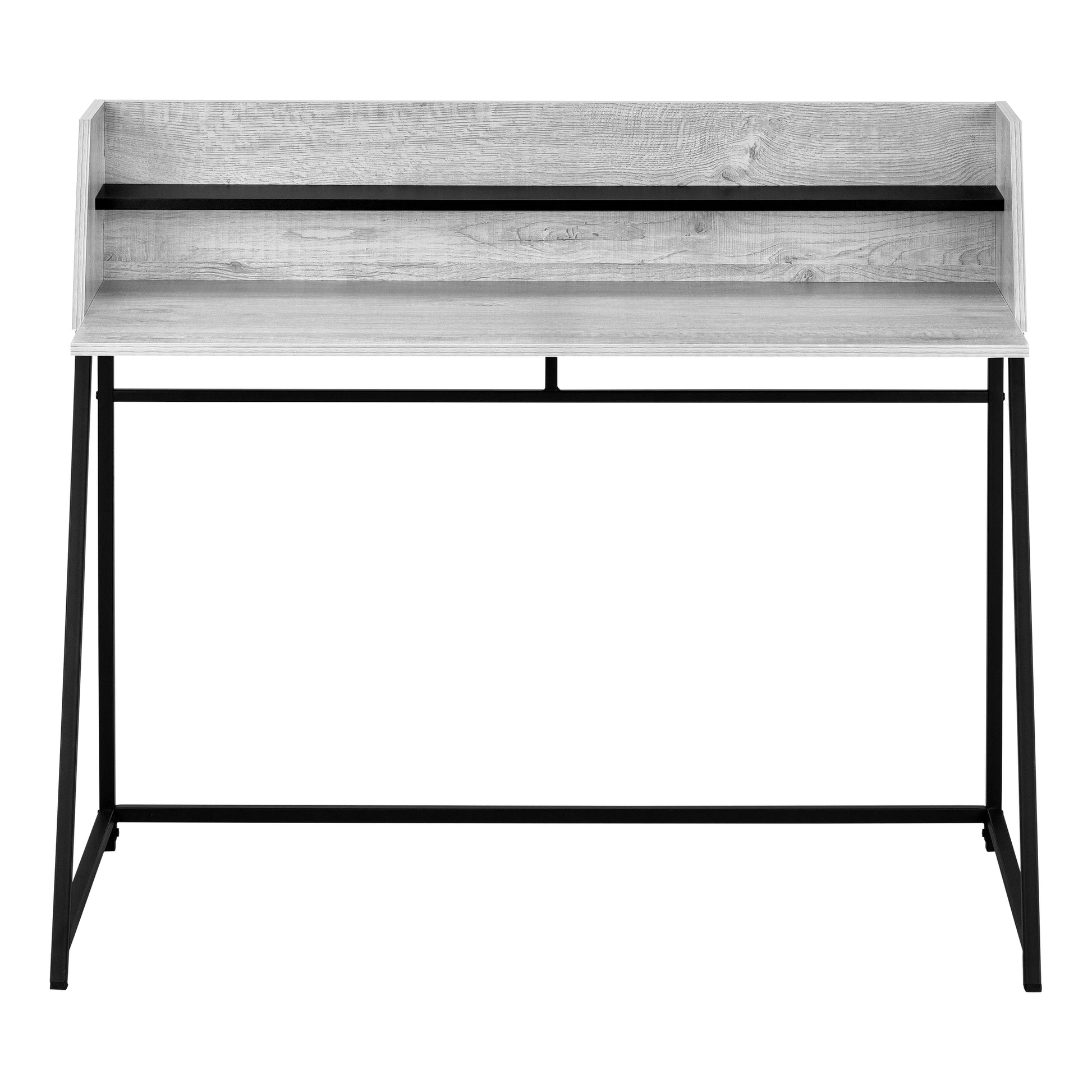 Computer Desk - 48"L / Natural / White Metal-Computer Desk-DECOROLALA