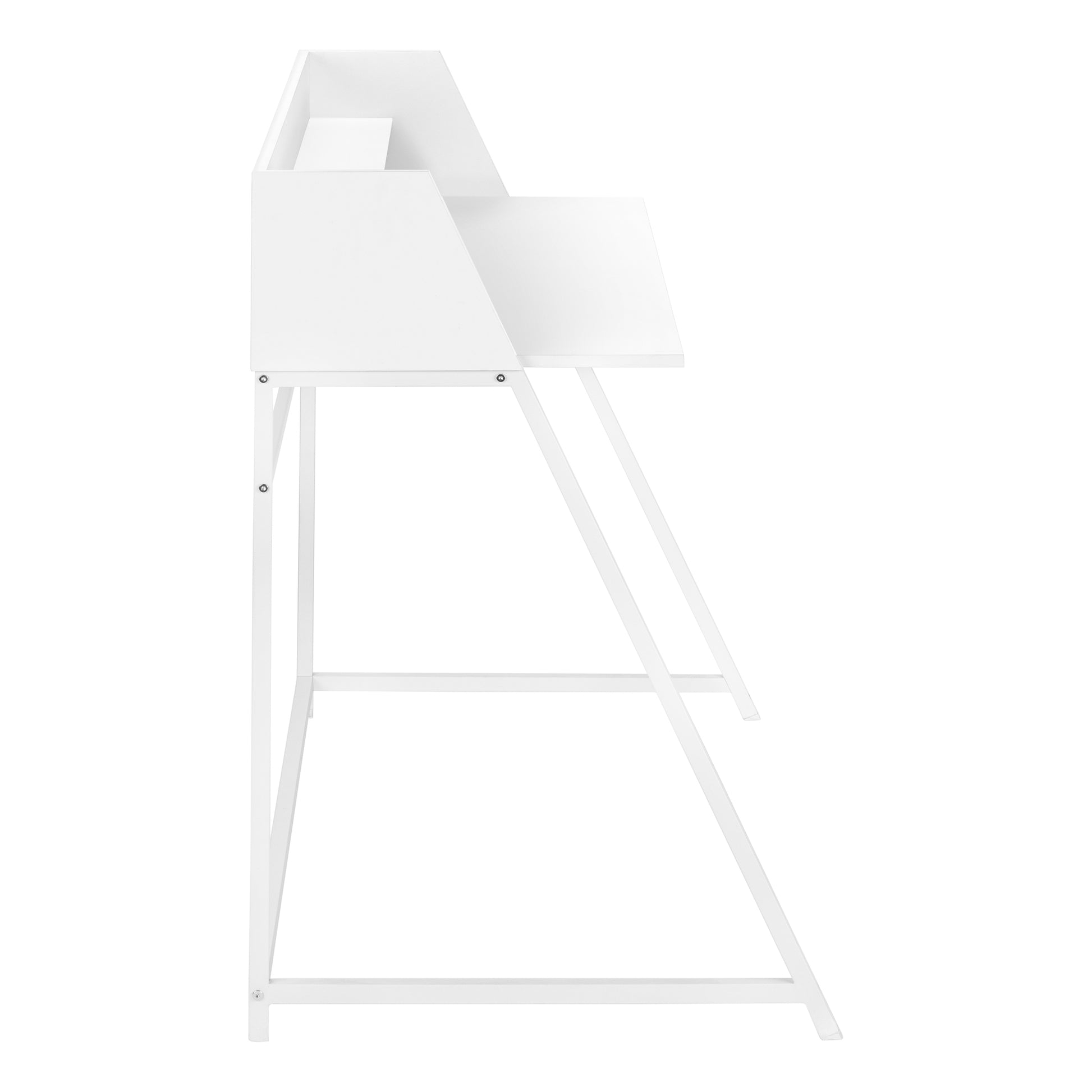 Computer Desk - 48"L / Natural / White Metal-Computer Desk-DECOROLALA