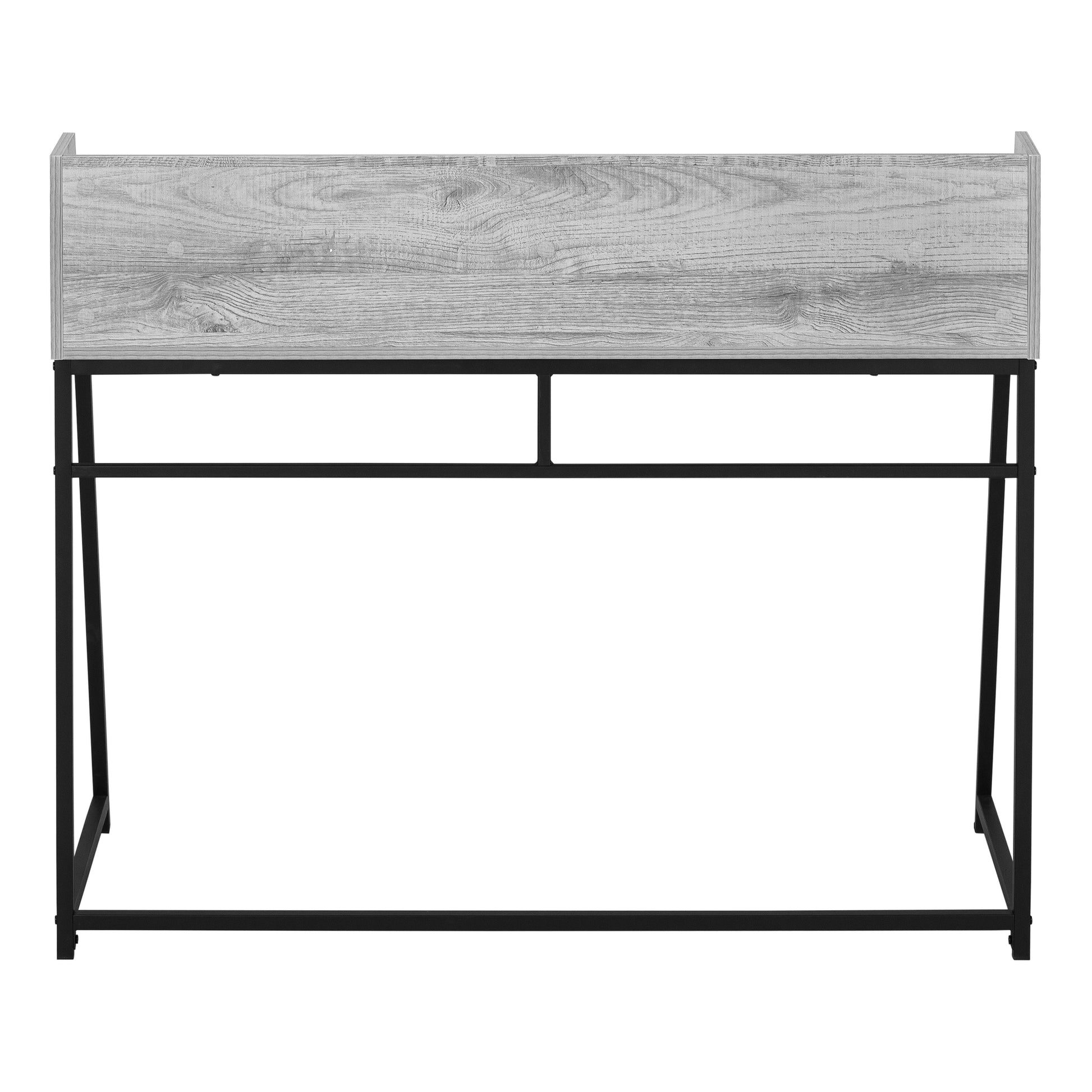 Computer Desk - 48"L / Natural / White Metal-Computer Desk-DECOROLALA