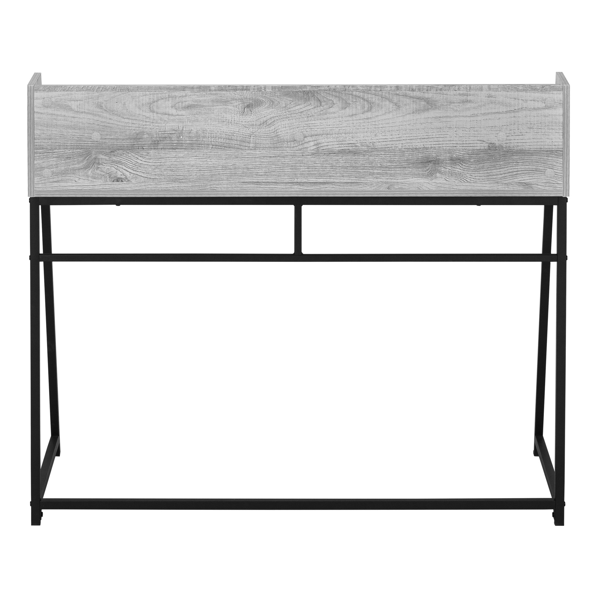 Computer Desk - 48"L / Natural / White Metal-Computer Desk-DECOROLALA