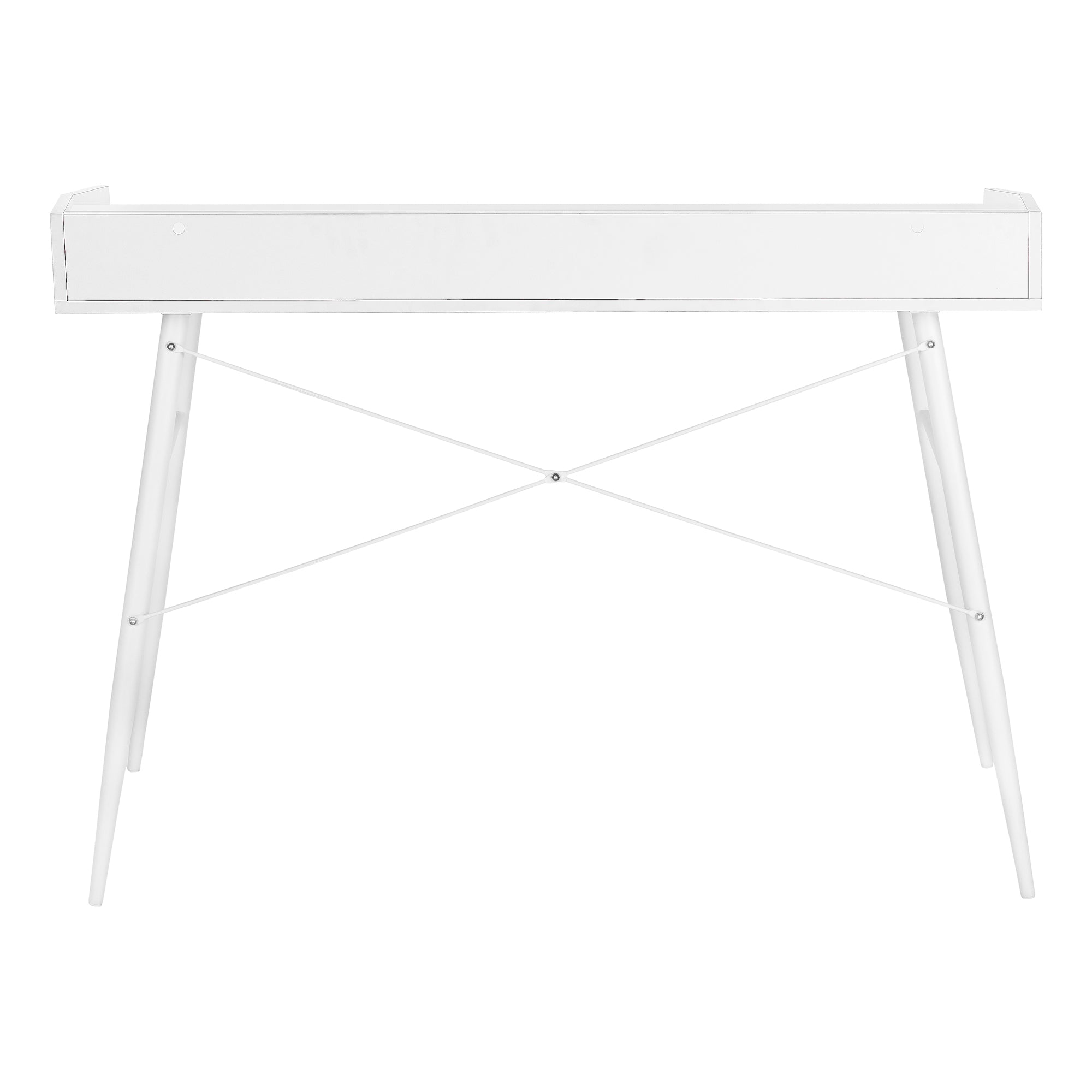 Computer Desk - 48"L / Natural / White Metal-Computer Desk-DECOROLALA