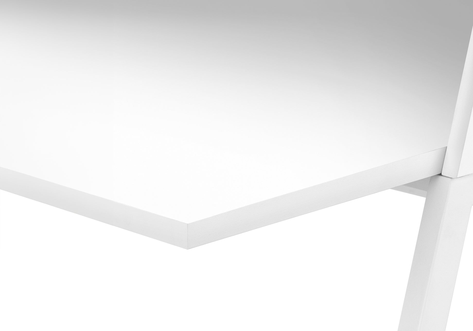 Computer Desk - 48"L / Natural / White Metal-Computer Desk-DECOROLALA