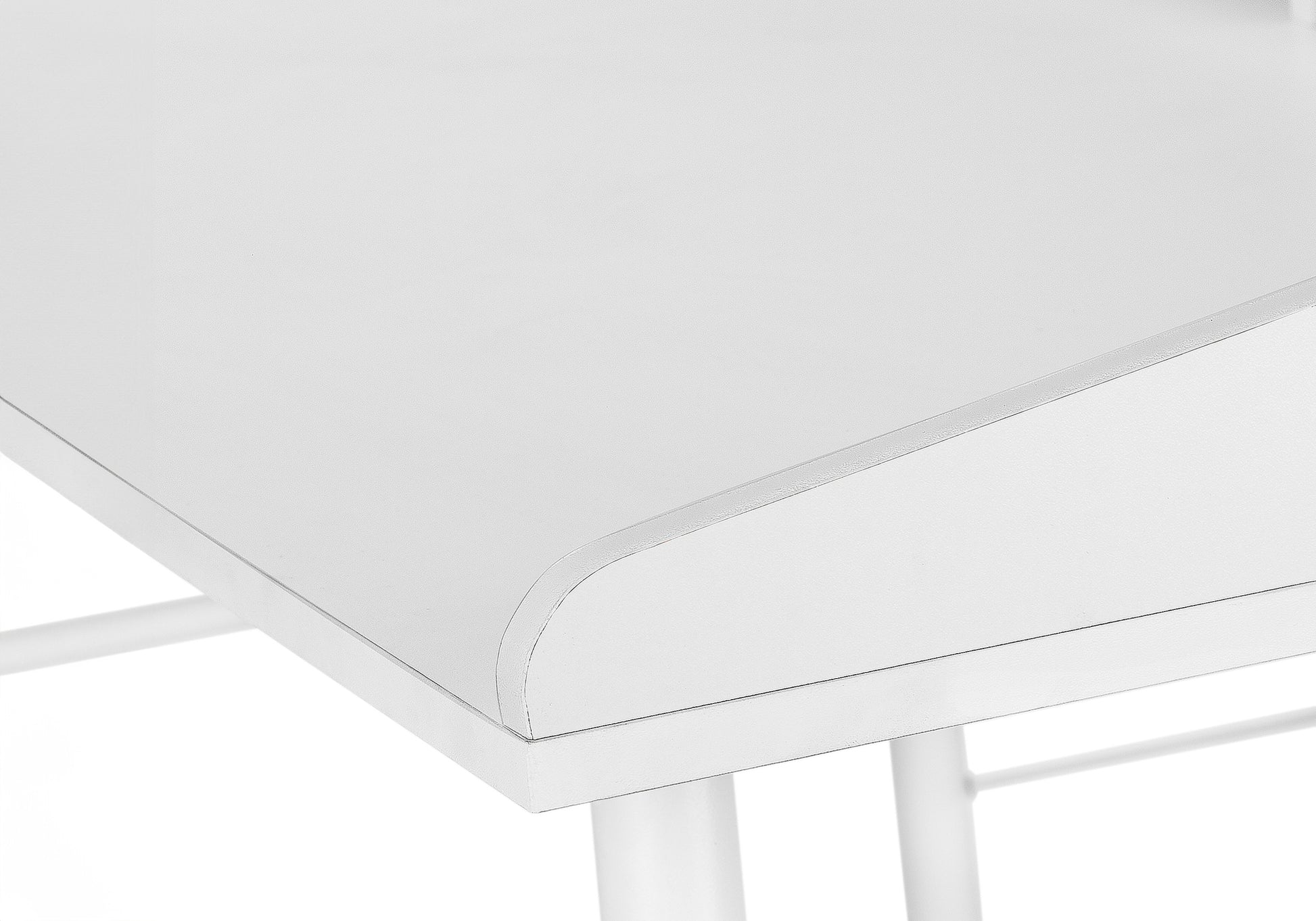 Computer Desk - 48"L / Natural / White Metal-Computer Desk-DECOROLALA