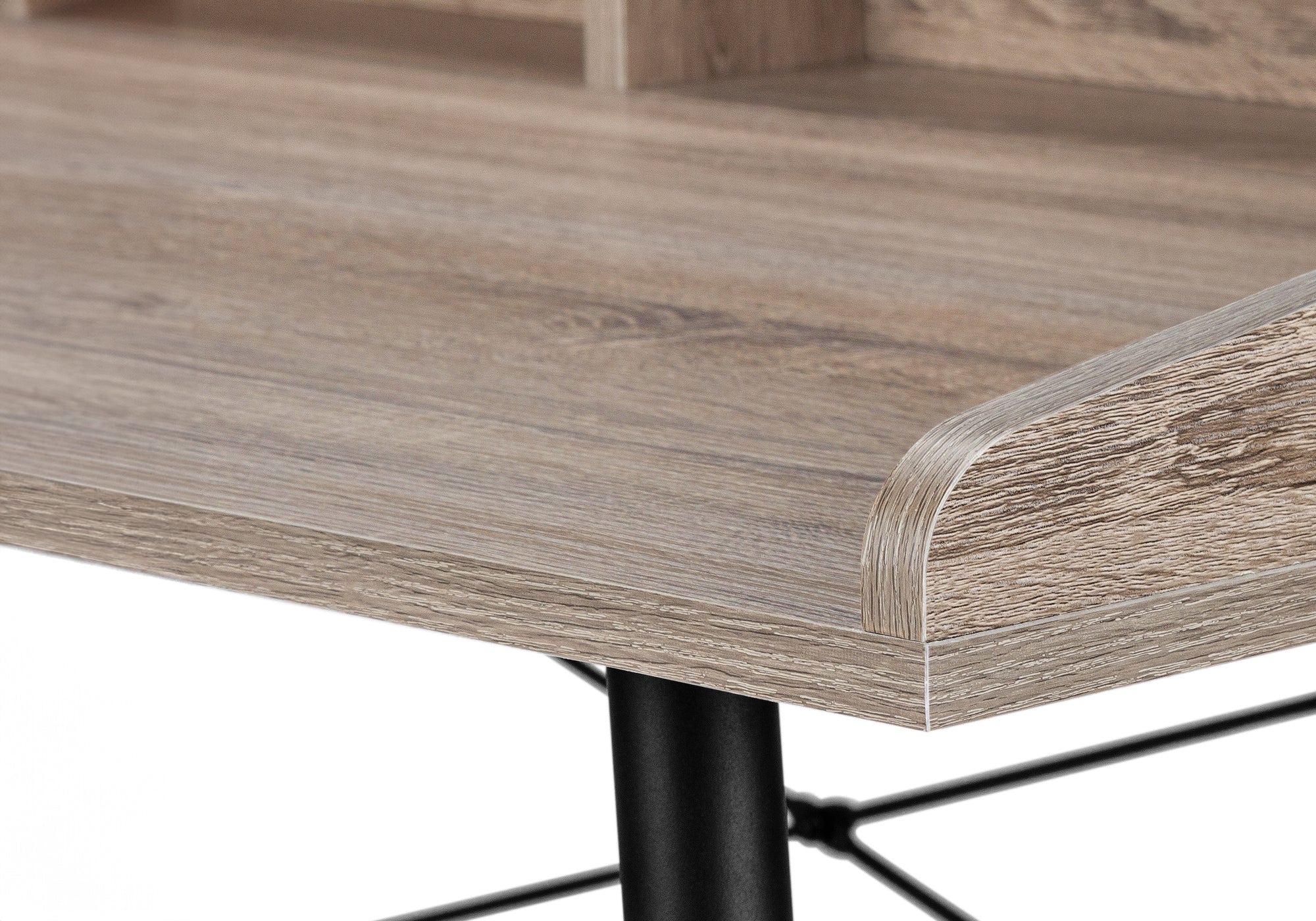 Computer Desk - 48"L / Natural / White Metal-Computer Desk-DECOROLALA