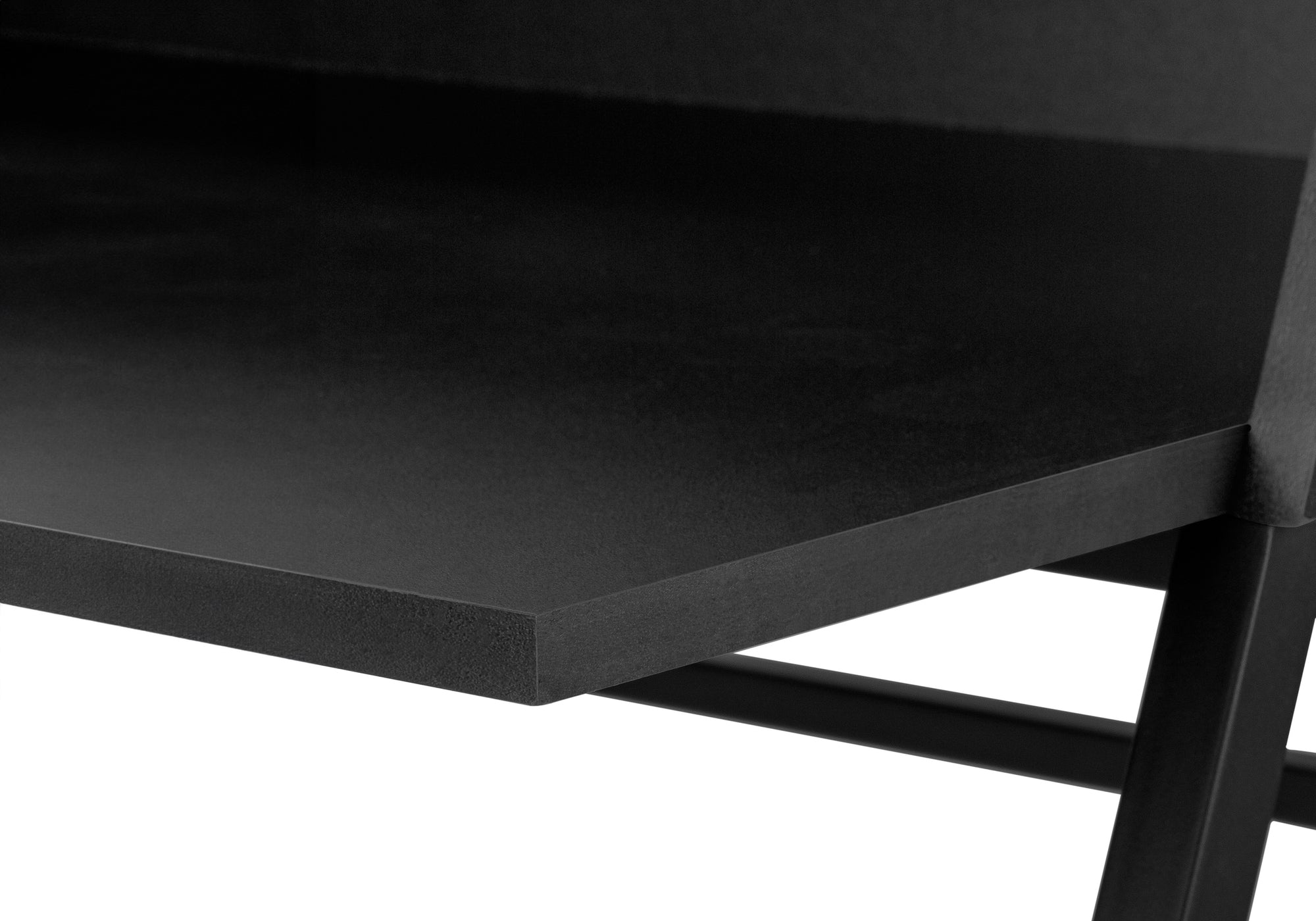 Computer Desk - 48"L / Natural / White Metal-Computer Desk-DECOROLALA