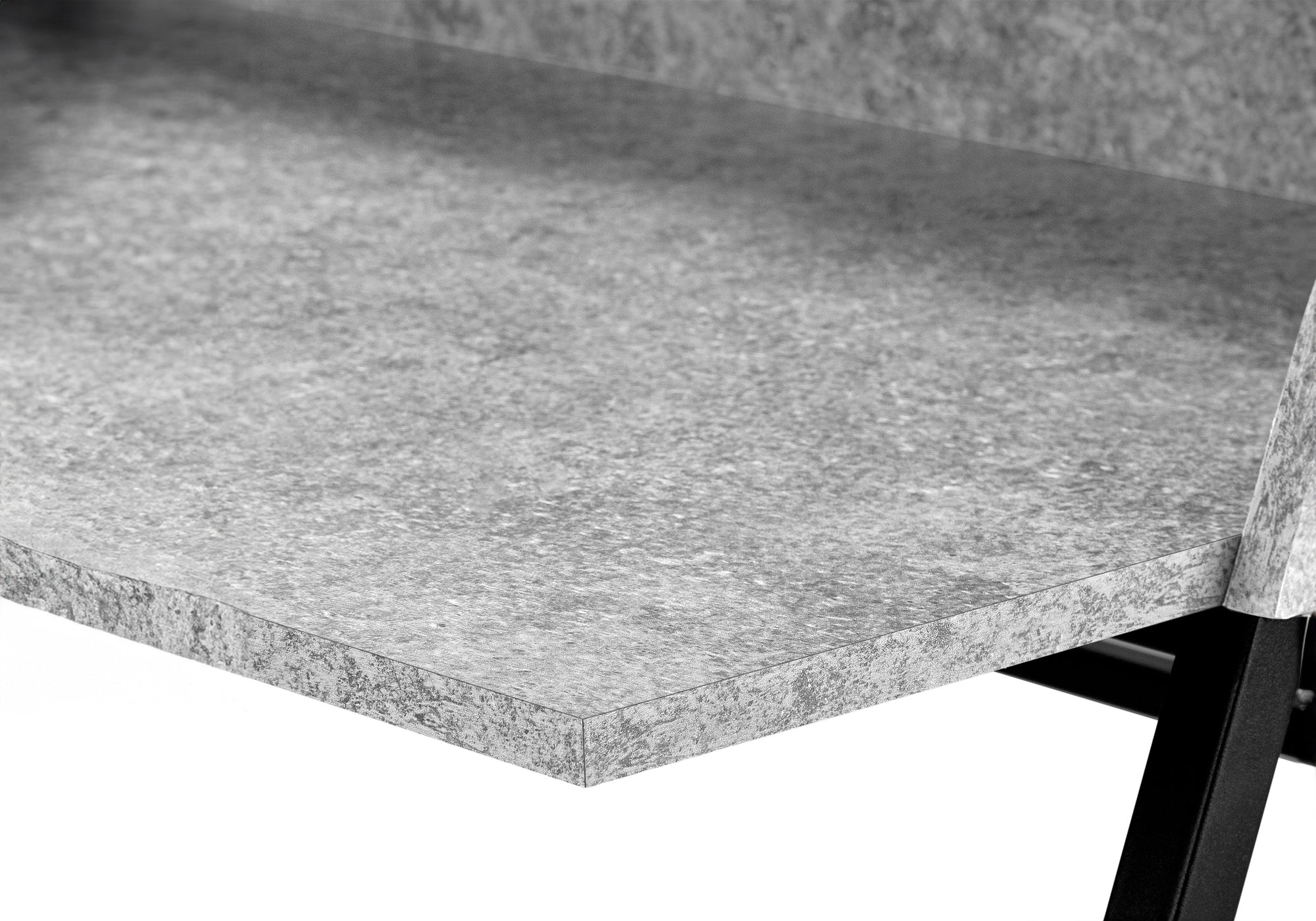 Computer Desk - 48"L / Natural / White Metal-Computer Desk-DECOROLALA