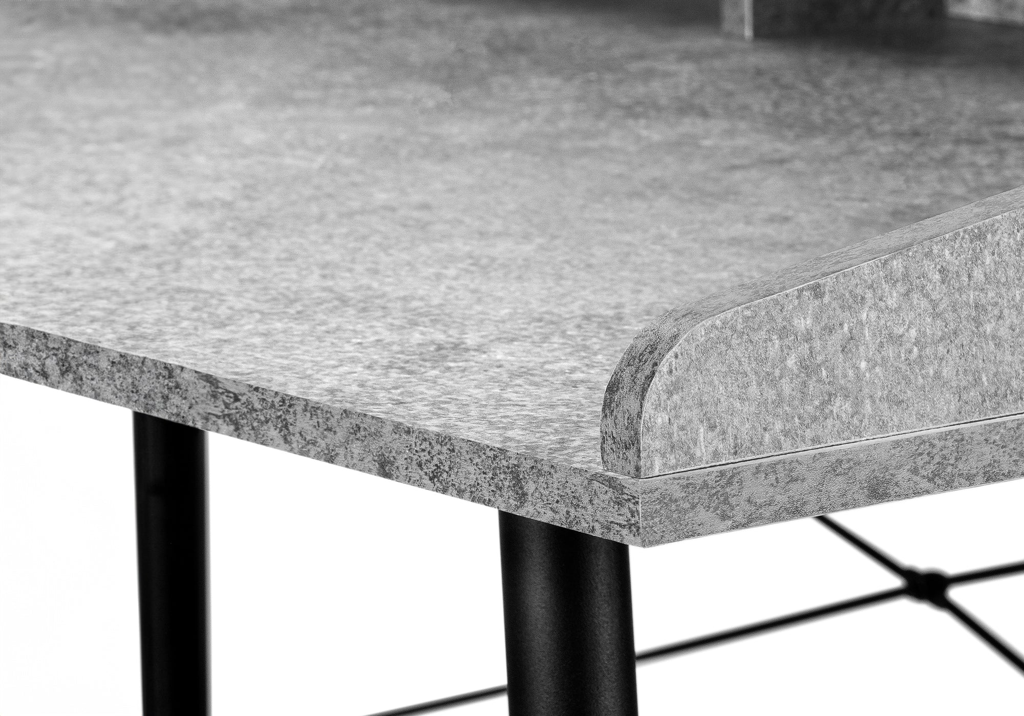 Computer Desk - 48"L / Natural / White Metal-Computer Desk-DECOROLALA