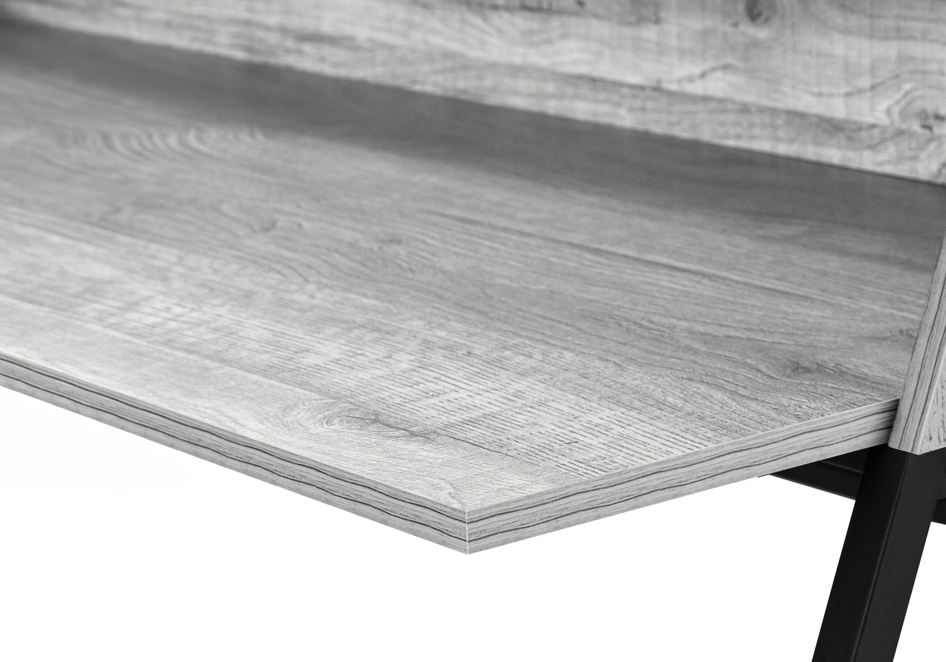 Computer Desk - 48"L / Natural / White Metal-Computer Desk-DECOROLALA