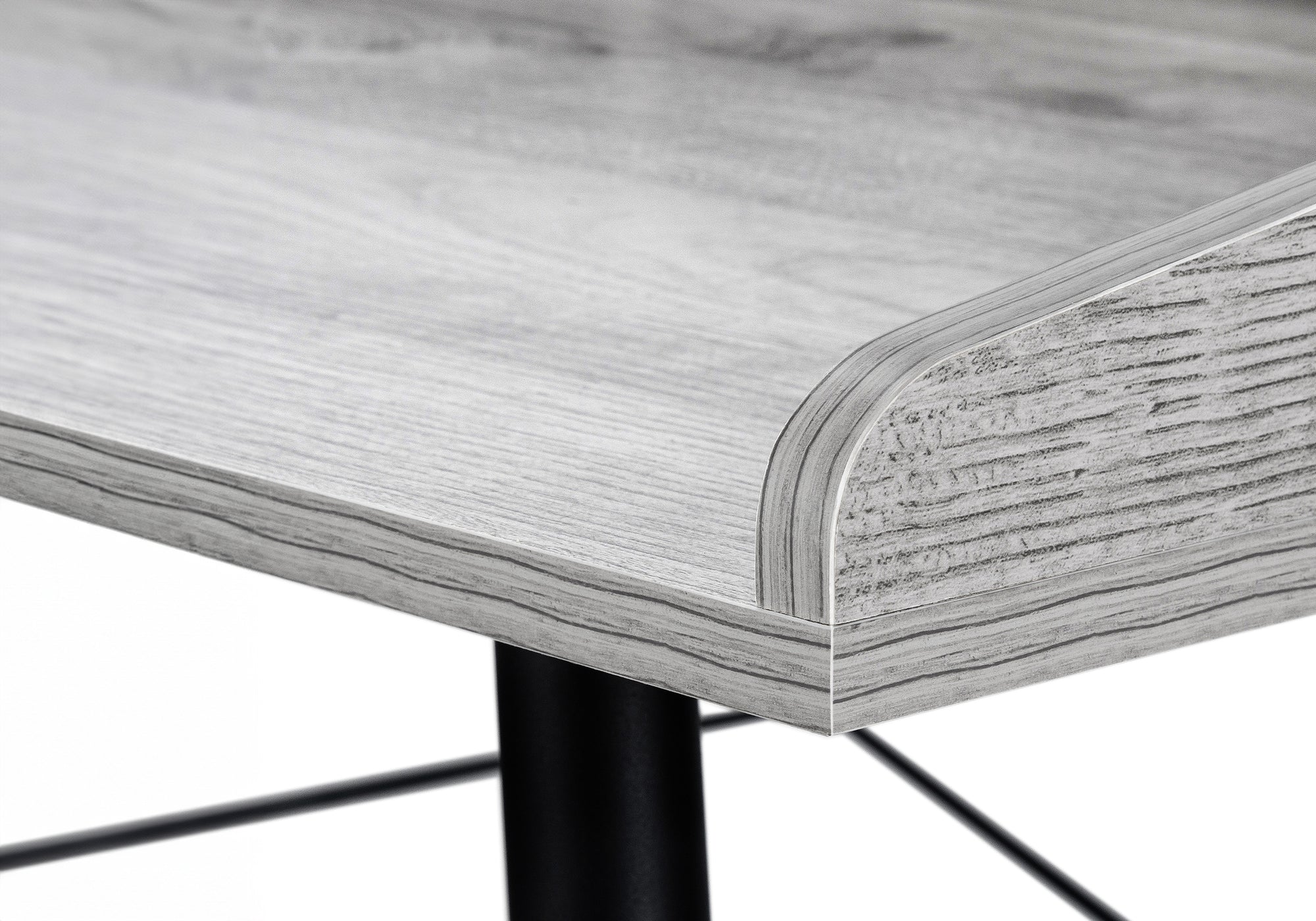 Computer Desk - 48"L / Natural / White Metal-Computer Desk-DECOROLALA