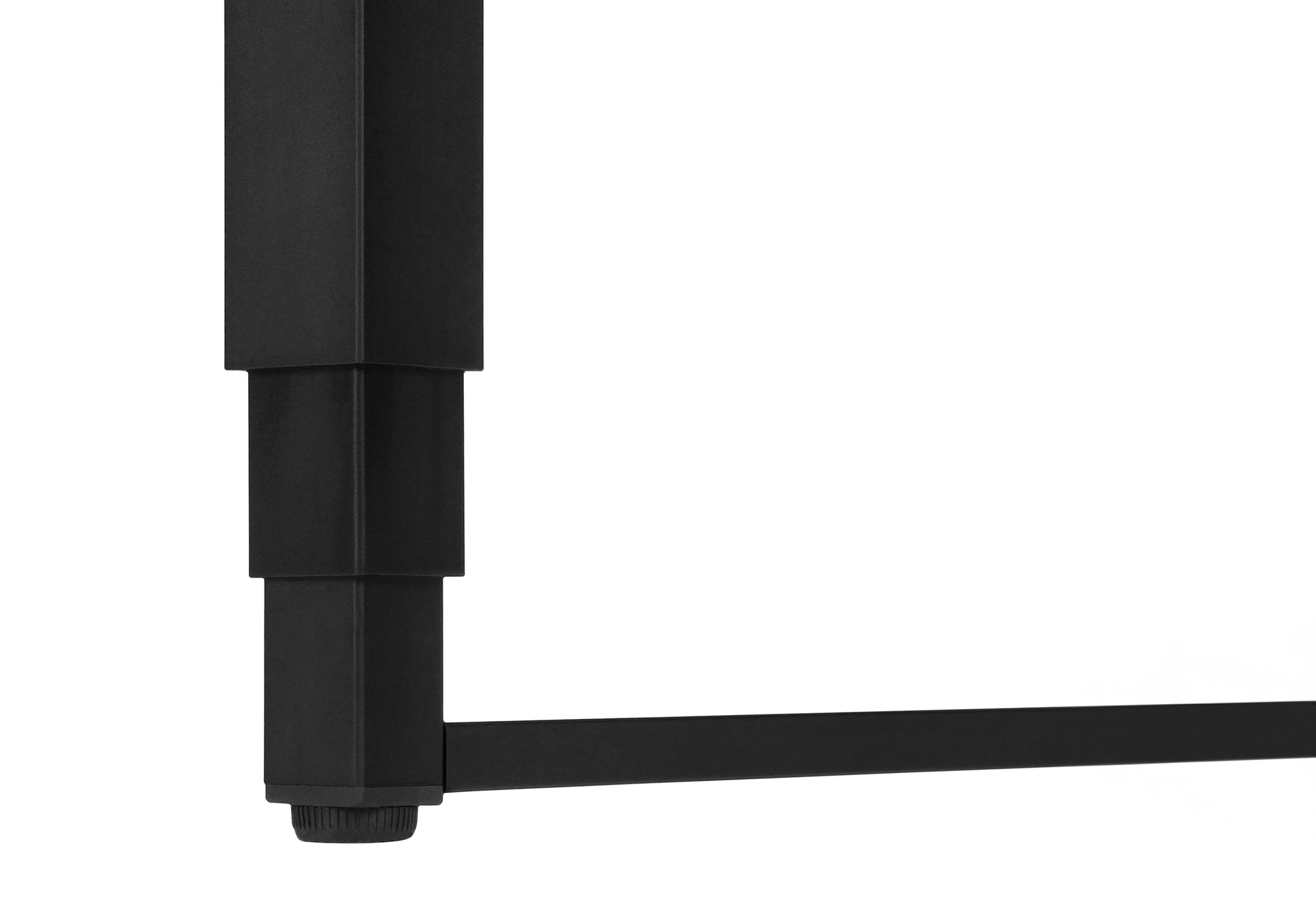 Computer Desk - 48"L / Walnut / Adj.Height/ Black Metal-Computer Desk-DECOROLALA