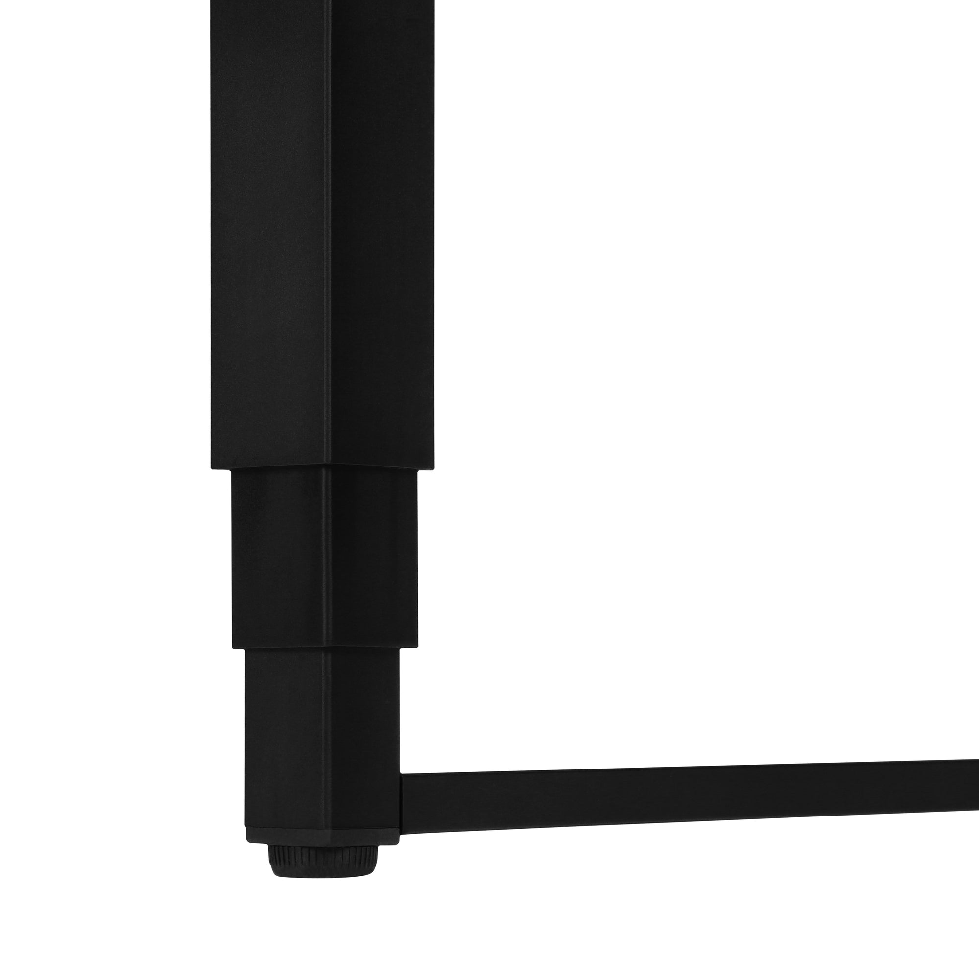 Computer Desk - 48"L / Walnut / Adj.Height/ Black Metal-Computer Desk-DECOROLALA