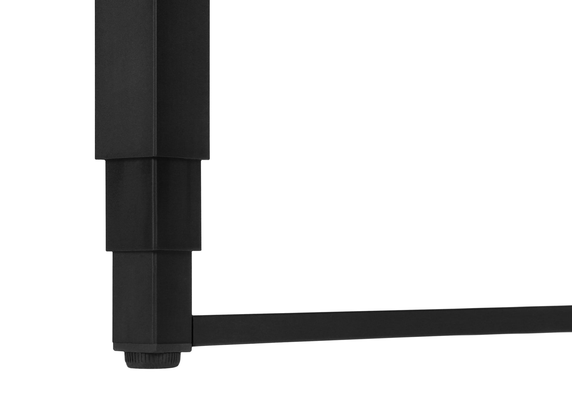 Computer Desk - 48"L / Walnut / Adj.Height/ Black Metal-Computer Desk-DECOROLALA