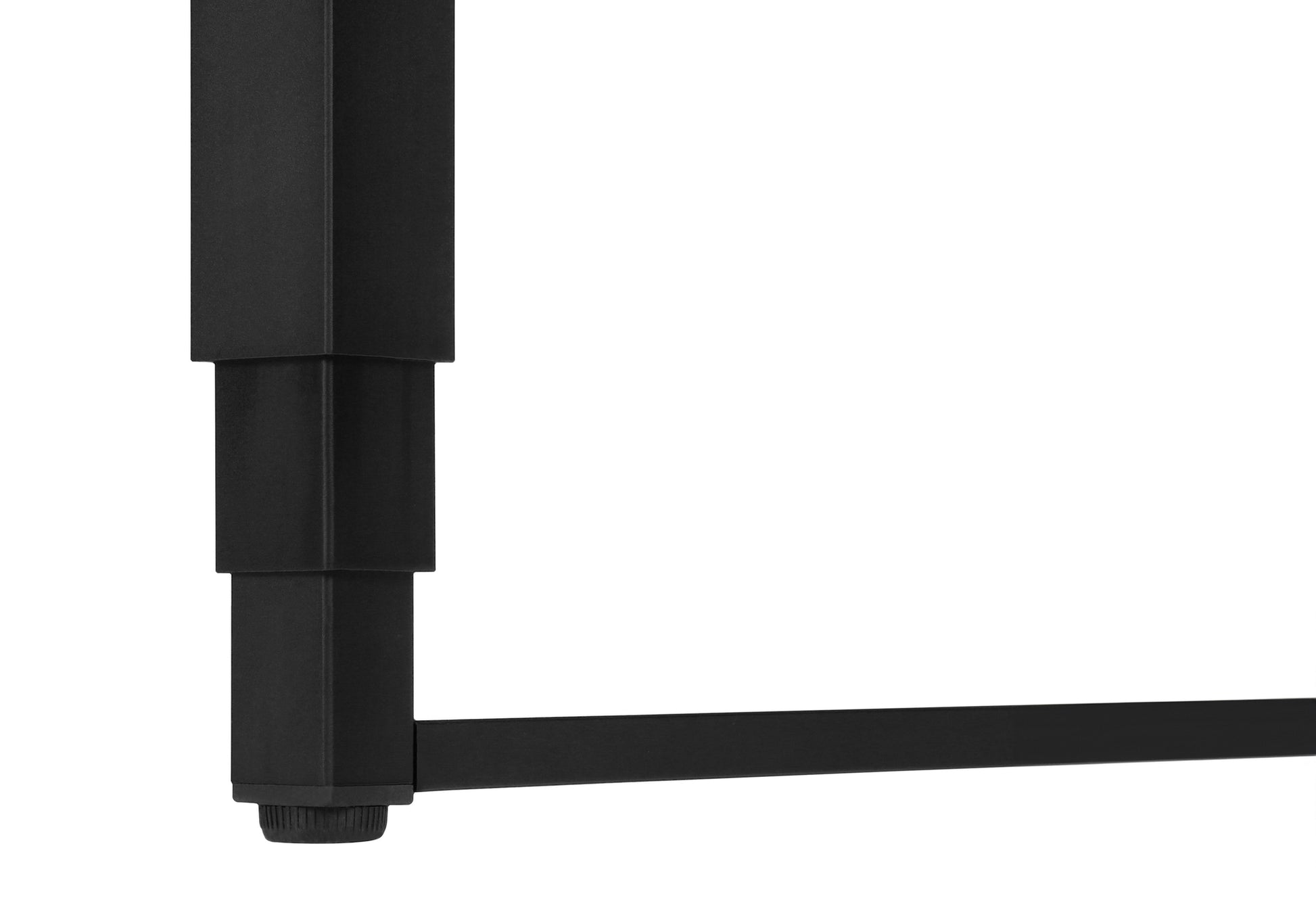 Computer Desk - 48"L / Walnut / Adj.Height/ Black Metal-Computer Desk-DECOROLALA