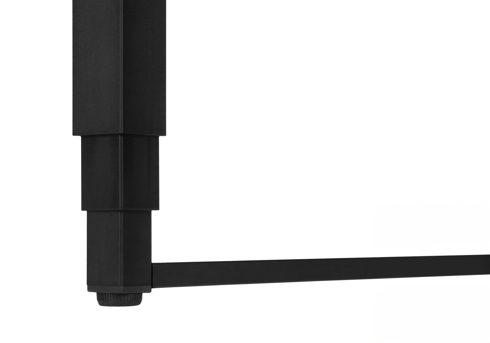 Computer Desk - 48"L / Walnut / Adj.Height/ Black Metal-Computer Desk-DECOROLALA