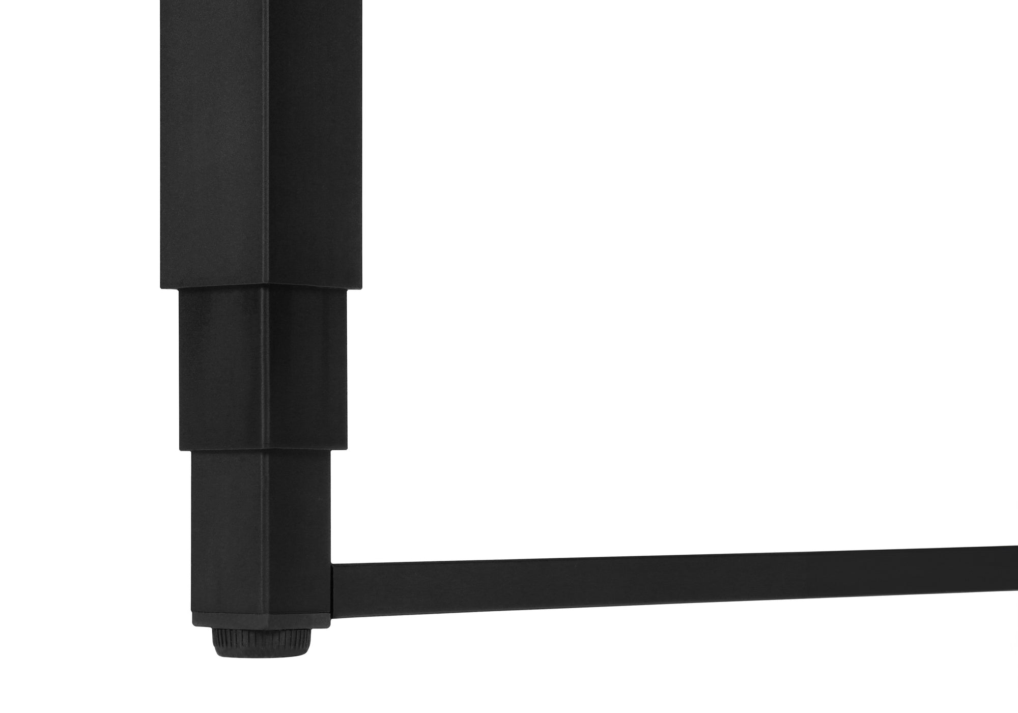 Computer Desk - 48"L / Walnut / Adj.Height/ Black Metal-Computer Desk-DECOROLALA