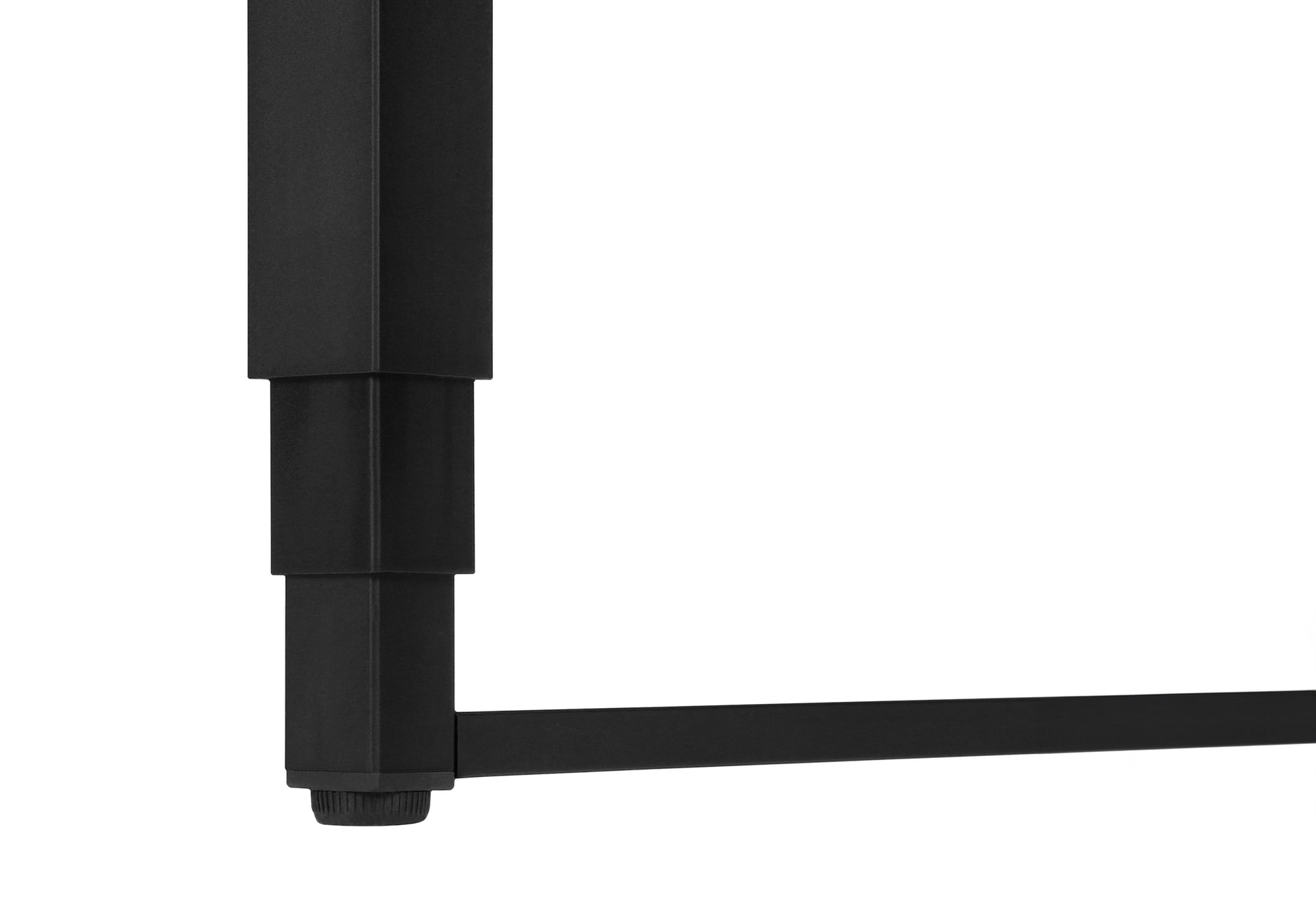 Computer Desk - 48"L / Walnut / Adj.Height/ Black Metal-Computer Desk-DECOROLALA