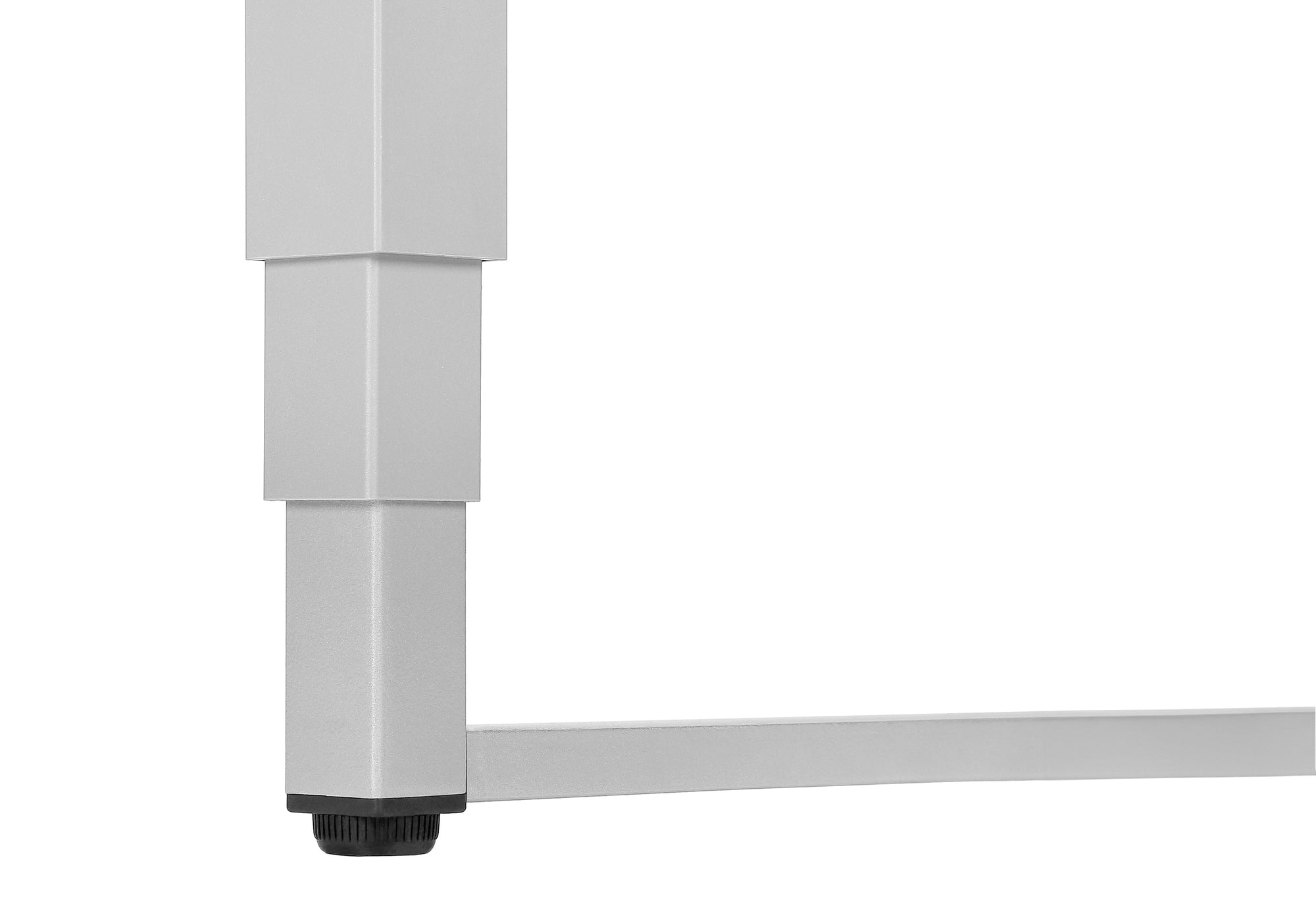 Computer Desk - 48"L / Walnut / Adj.Height/ Black Metal-Computer Desk-DECOROLALA