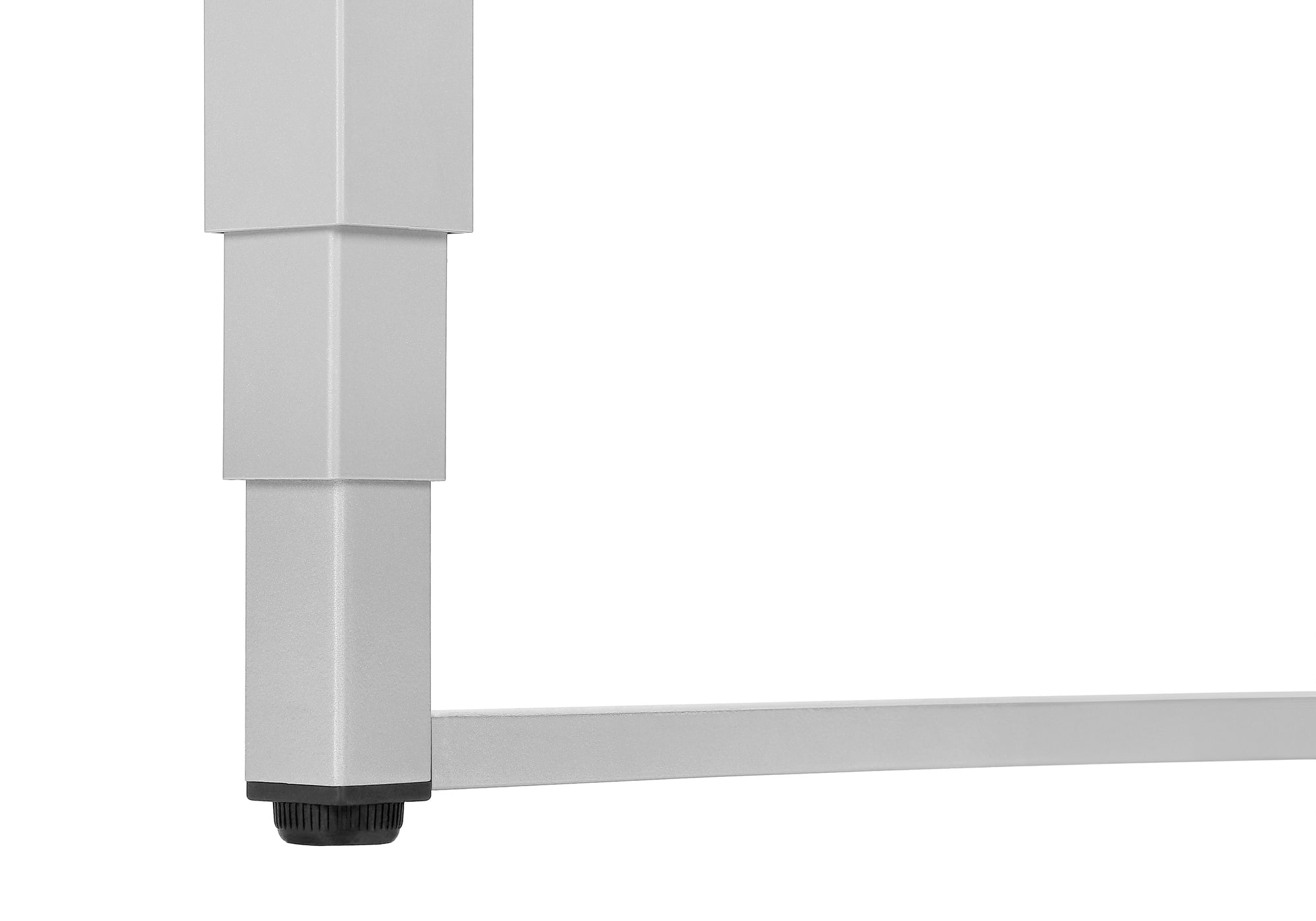 Computer Desk - 48"L / Walnut / Adj.Height/ Black Metal-Computer Desk-DECOROLALA