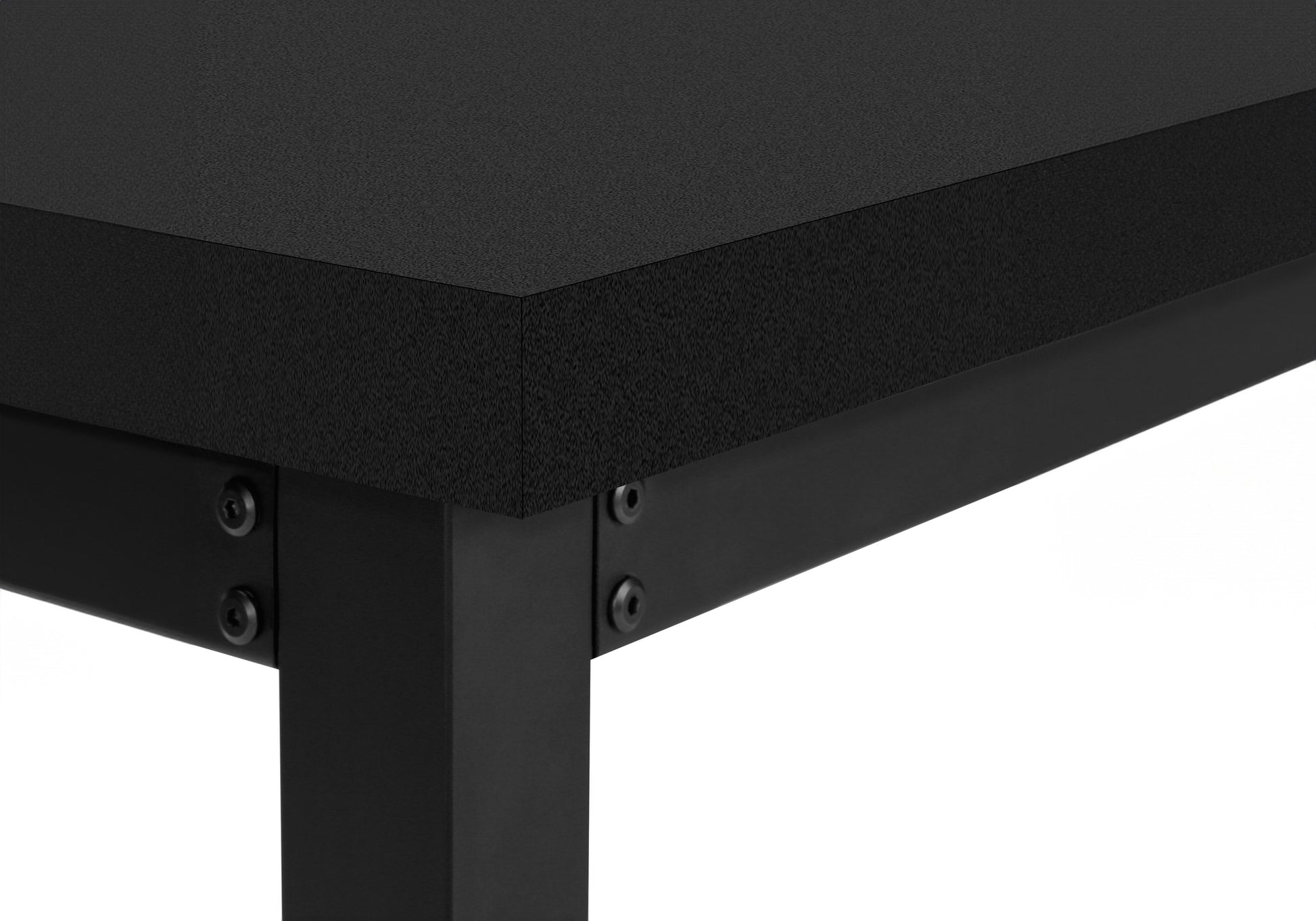 Computer Desk - 48"L / Walnut / Adj.Height/ Black Metal-Computer Desk-DECOROLALA