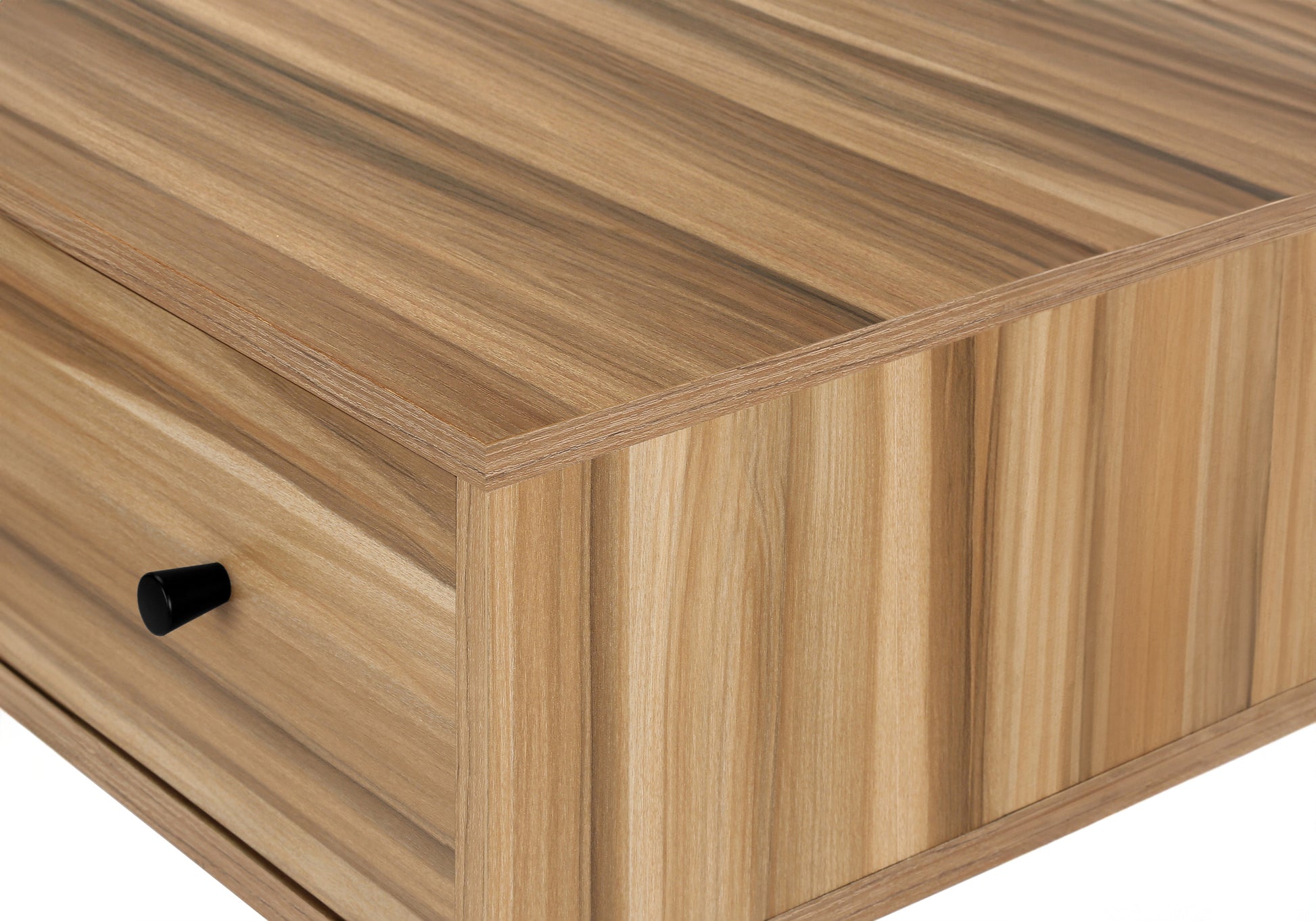 Computer Desk - 48"L / Walnut / Black Metal-Computer Desk-DECOROLALA