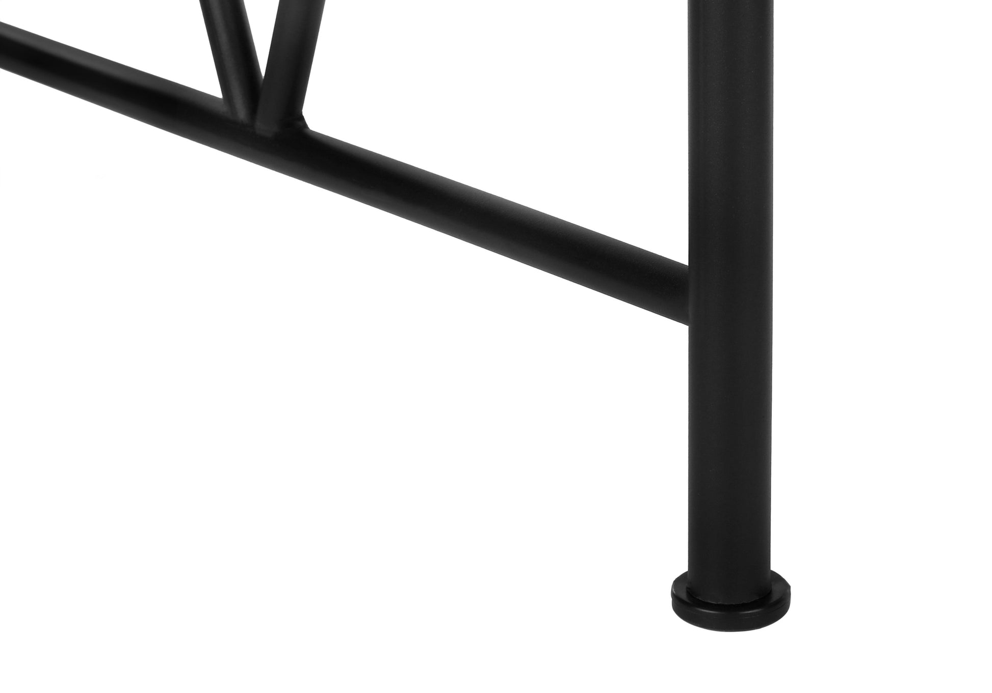 Computer Desk - 48"L / Walnut / Black Metal-Computer Desk-DECOROLALA