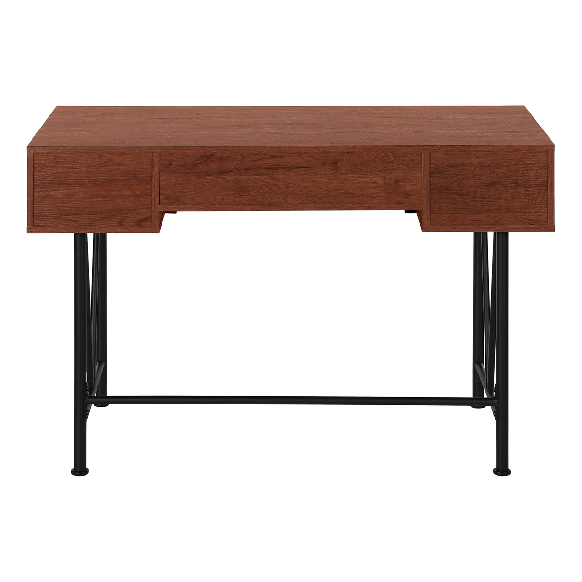 Computer Desk 48L Walnut with Drawers-Computer Desks-DECOROLALA