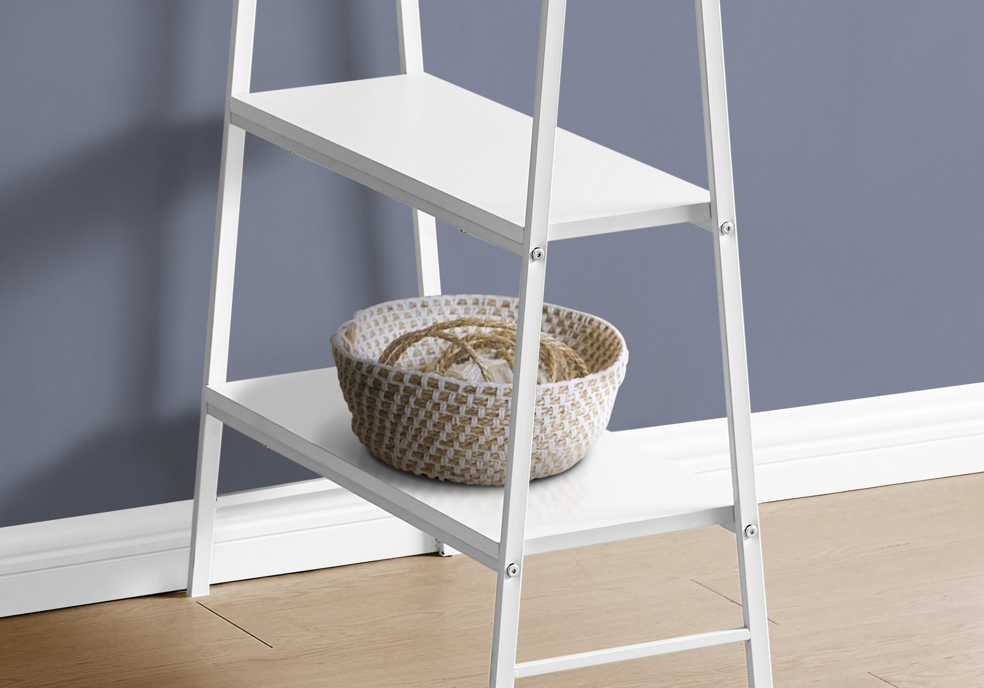 Computer Desk - 48"L / White / White Metal-Computer Desk-DECOROLALA