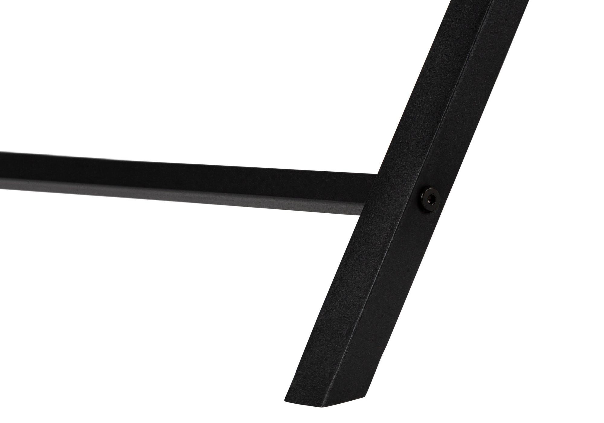 Computer Desk - 55"L / White Top / Black Metal Corner-Computer Desk-DECOROLALA