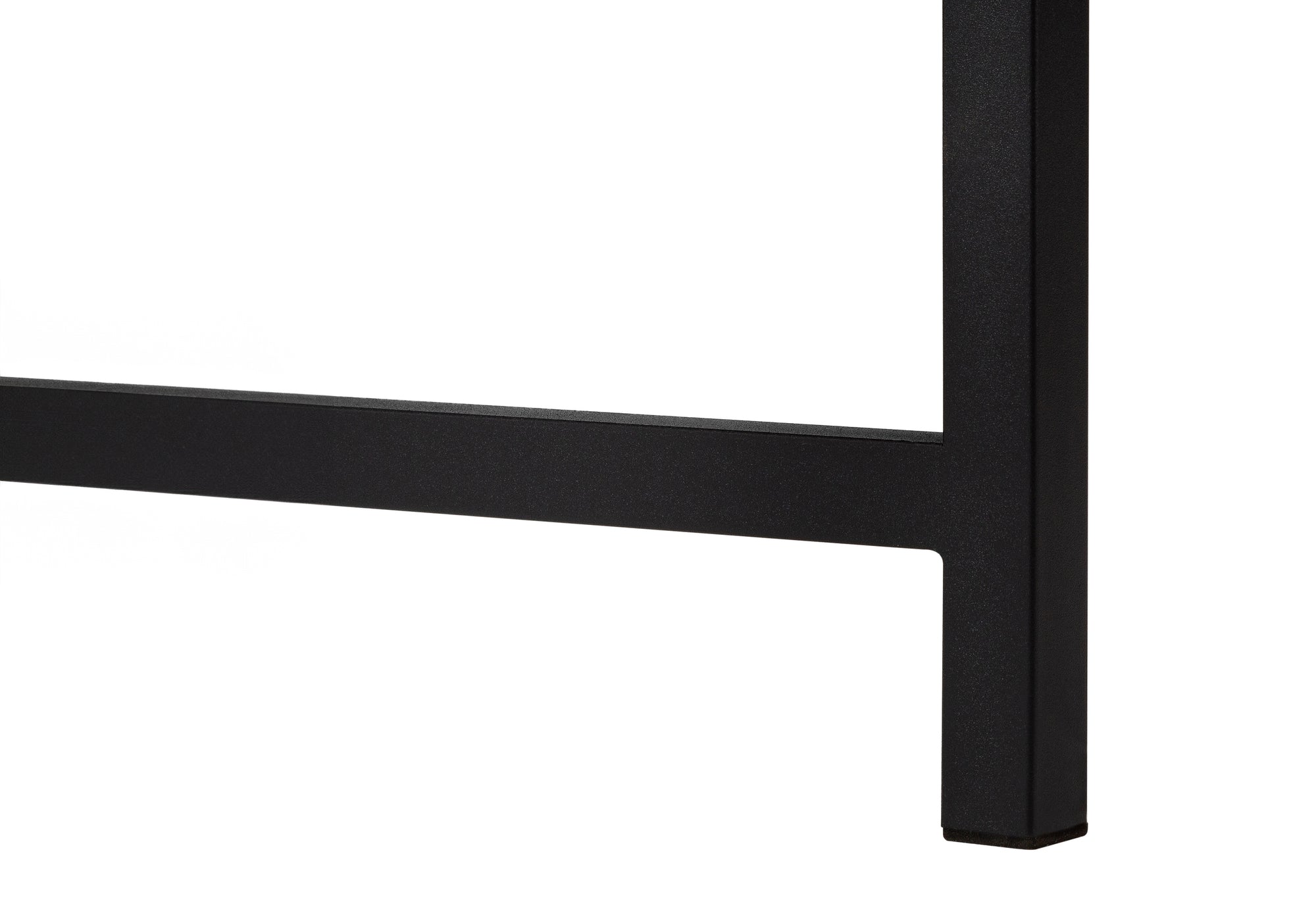 Computer Desk - 58"L / Espresso Top / Black Metal Corner-Computer Desk-DECOROLALA