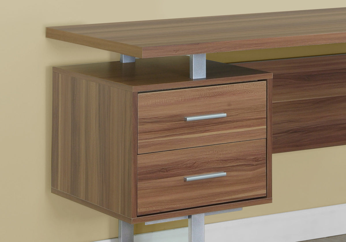 Computer Desk 60" Espresso with File Drawer-Computer Desks-DECOROLALA