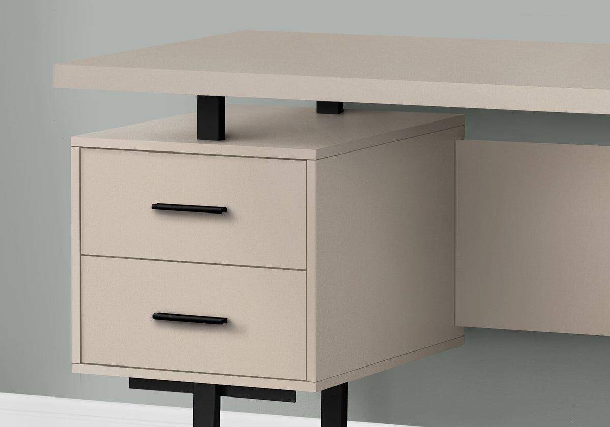 Computer Desk 60" Espresso with File Drawer-Computer Desks-DECOROLALA