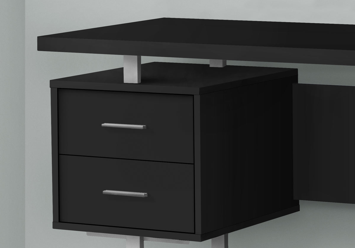 Computer Desk 60" Espresso with File Drawer-Computer Desks-DECOROLALA