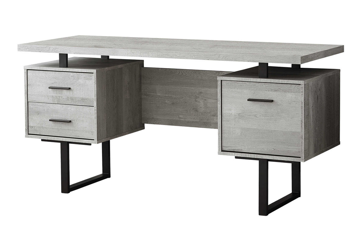 Computer Desk 60" Espresso with File Drawer-Computer Desks-DECOROLALA