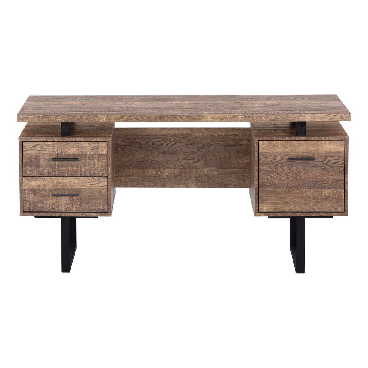 Computer Desk 60" Espresso with File Drawer-Computer Desks-DECOROLALA