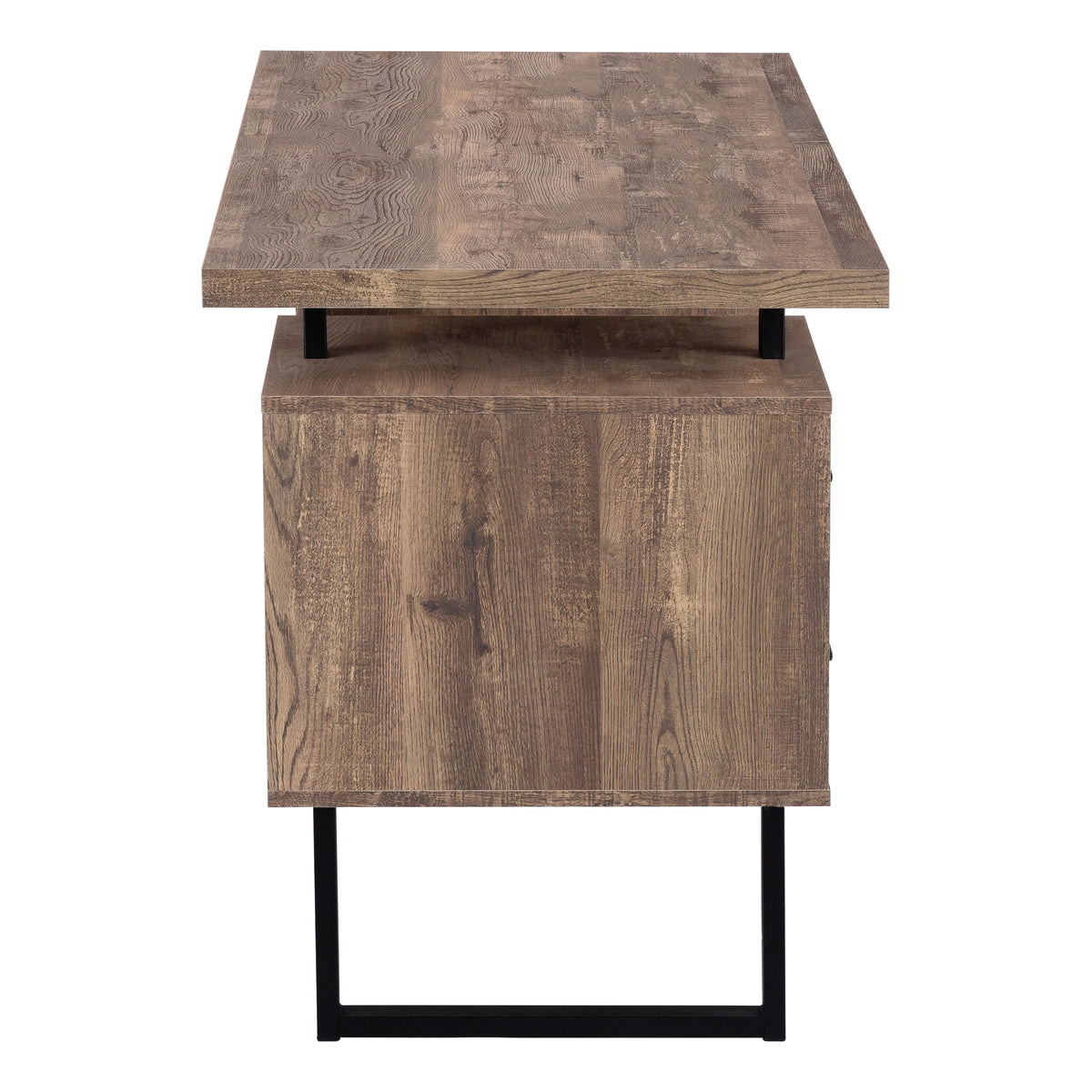 Computer Desk 60" Espresso with File Drawer-Computer Desks-DECOROLALA