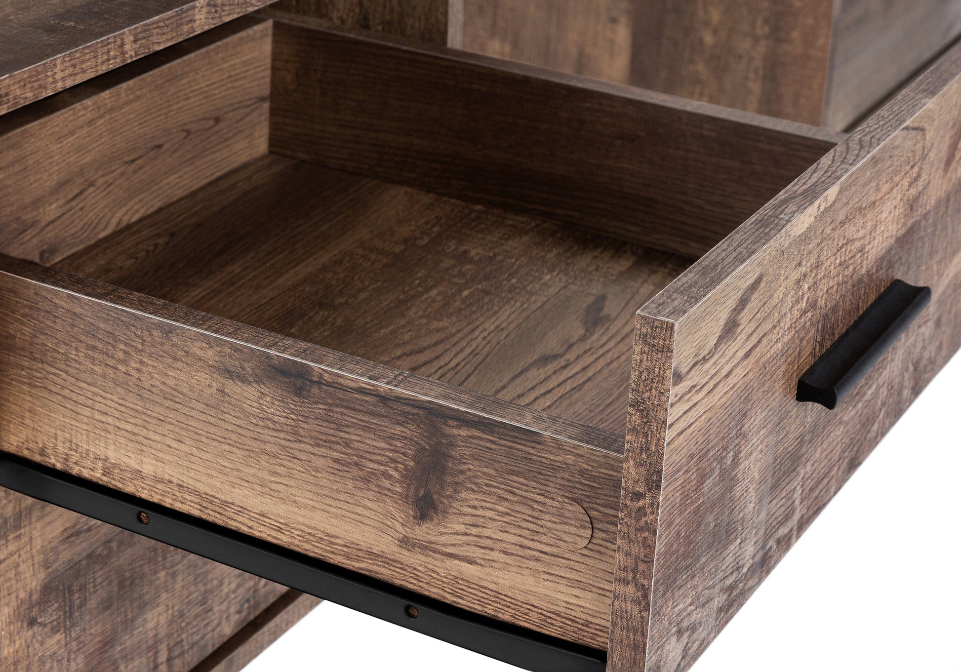 Computer Desk - 60"L / Espresso / Silver Metal-Computer Desk-DECOROLALA