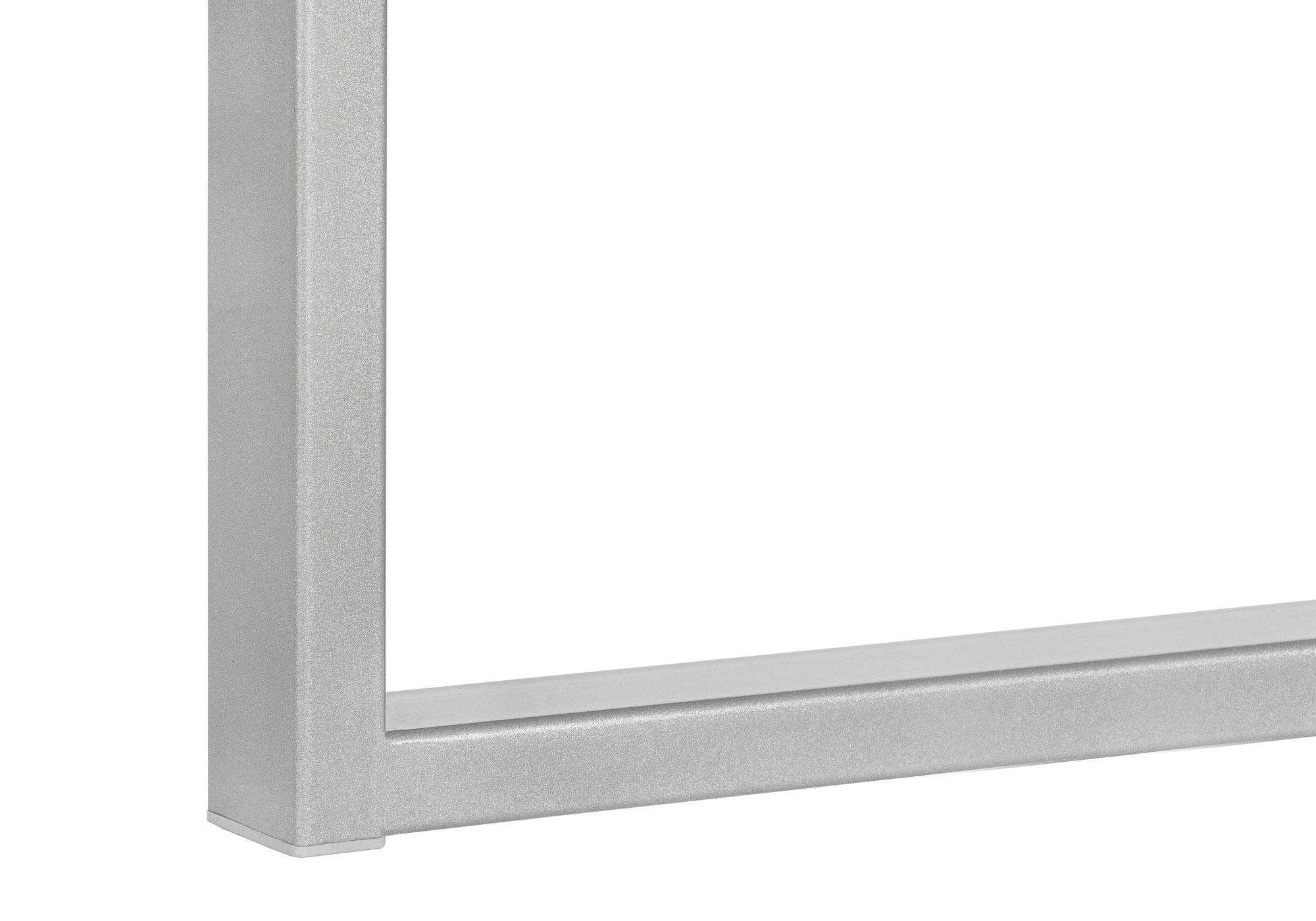 Computer Desk - 60"L / Espresso / Silver Metal-Computer Desk-DECOROLALA