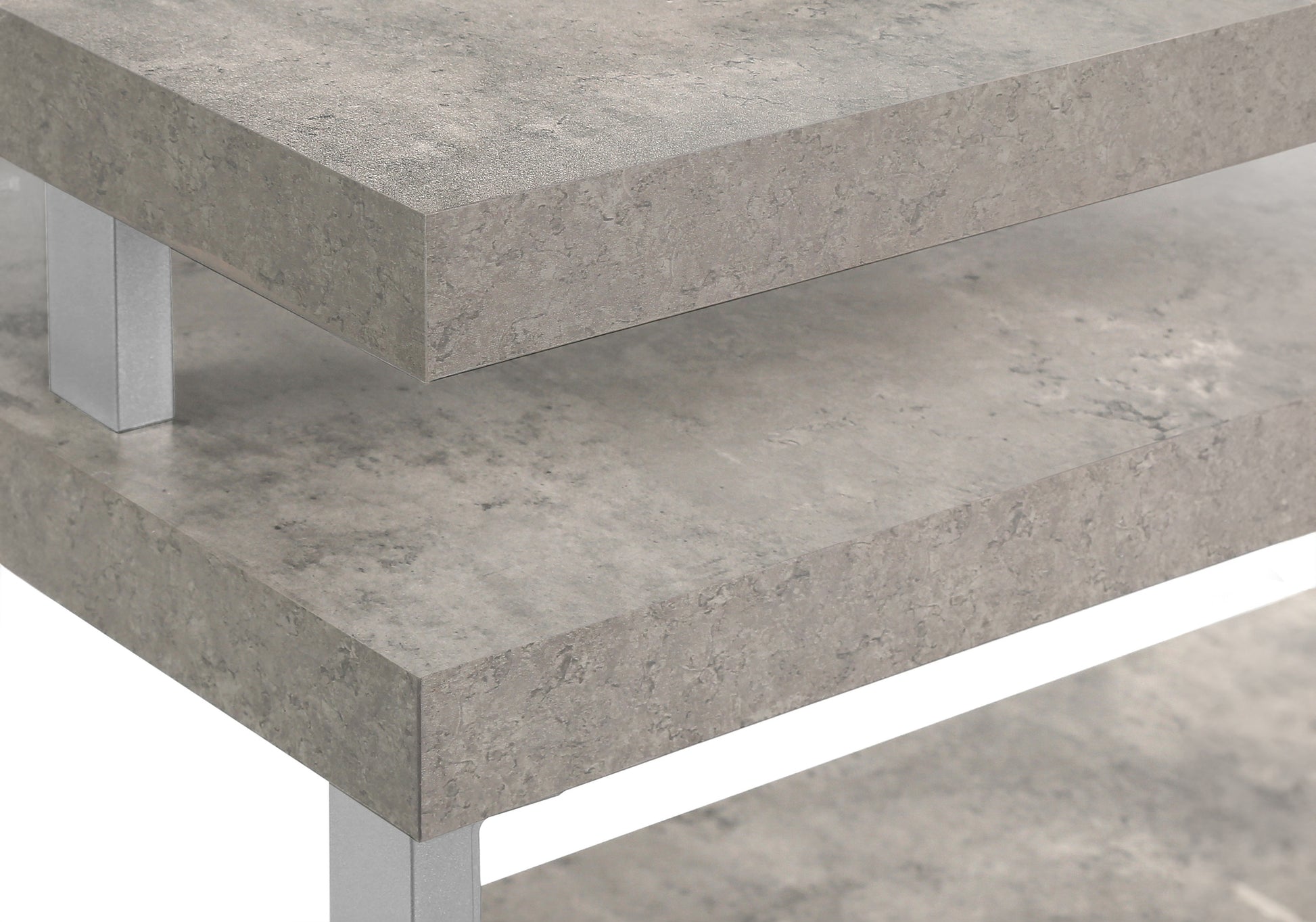 Computer Desk - 60"L / White / Silver Metal L/R Corner-Computer Desk-DECOROLALA