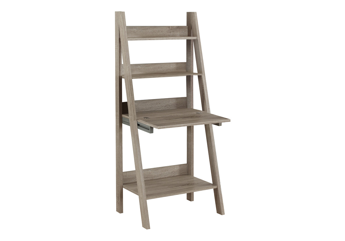 Computer Desk 61"H Ladder Style Taupe-Computer Desks-DECOROLALA