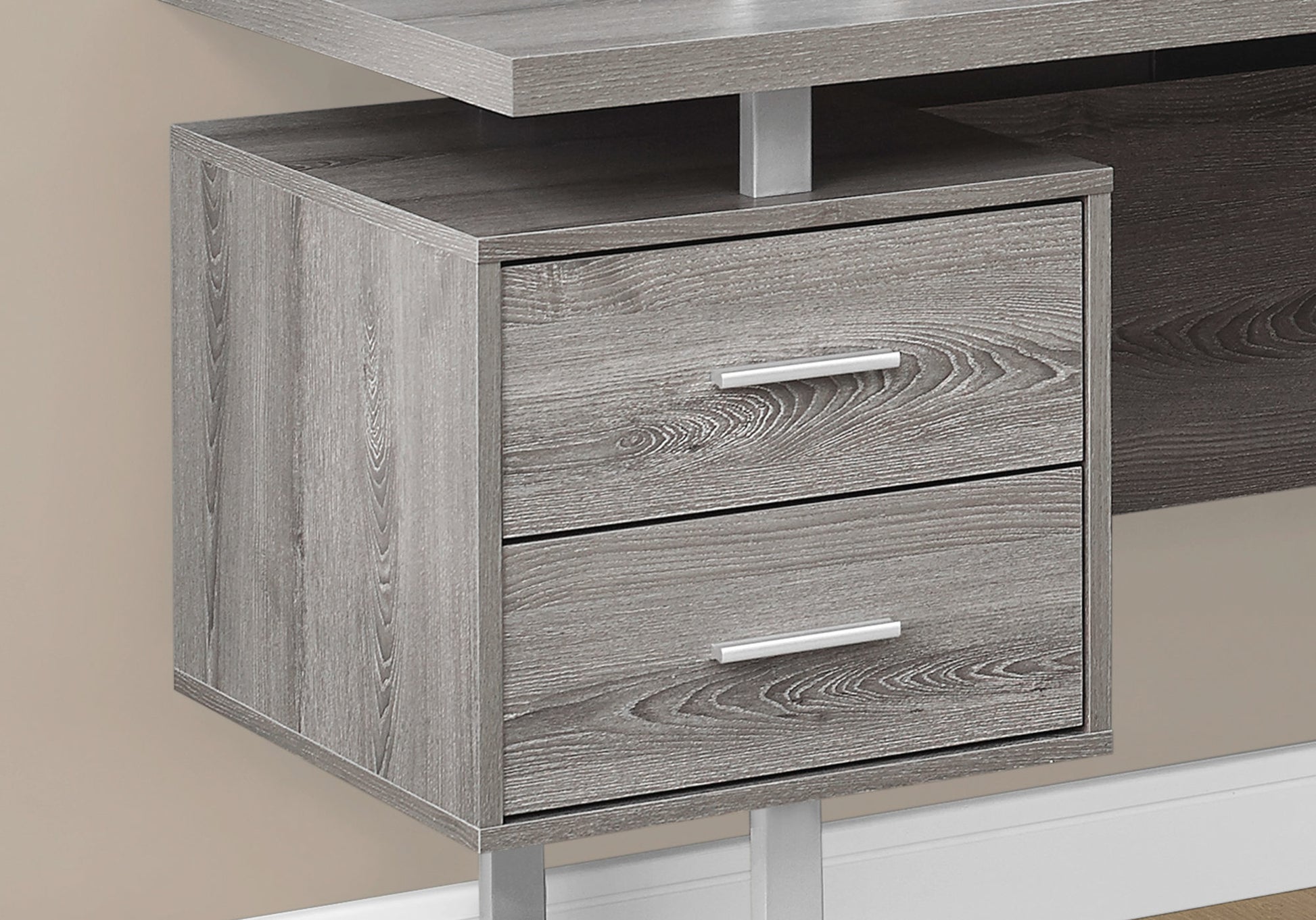Computer Desk 70"L L-Shaped Dark Taupe-Computer Desk-DECOROLALA