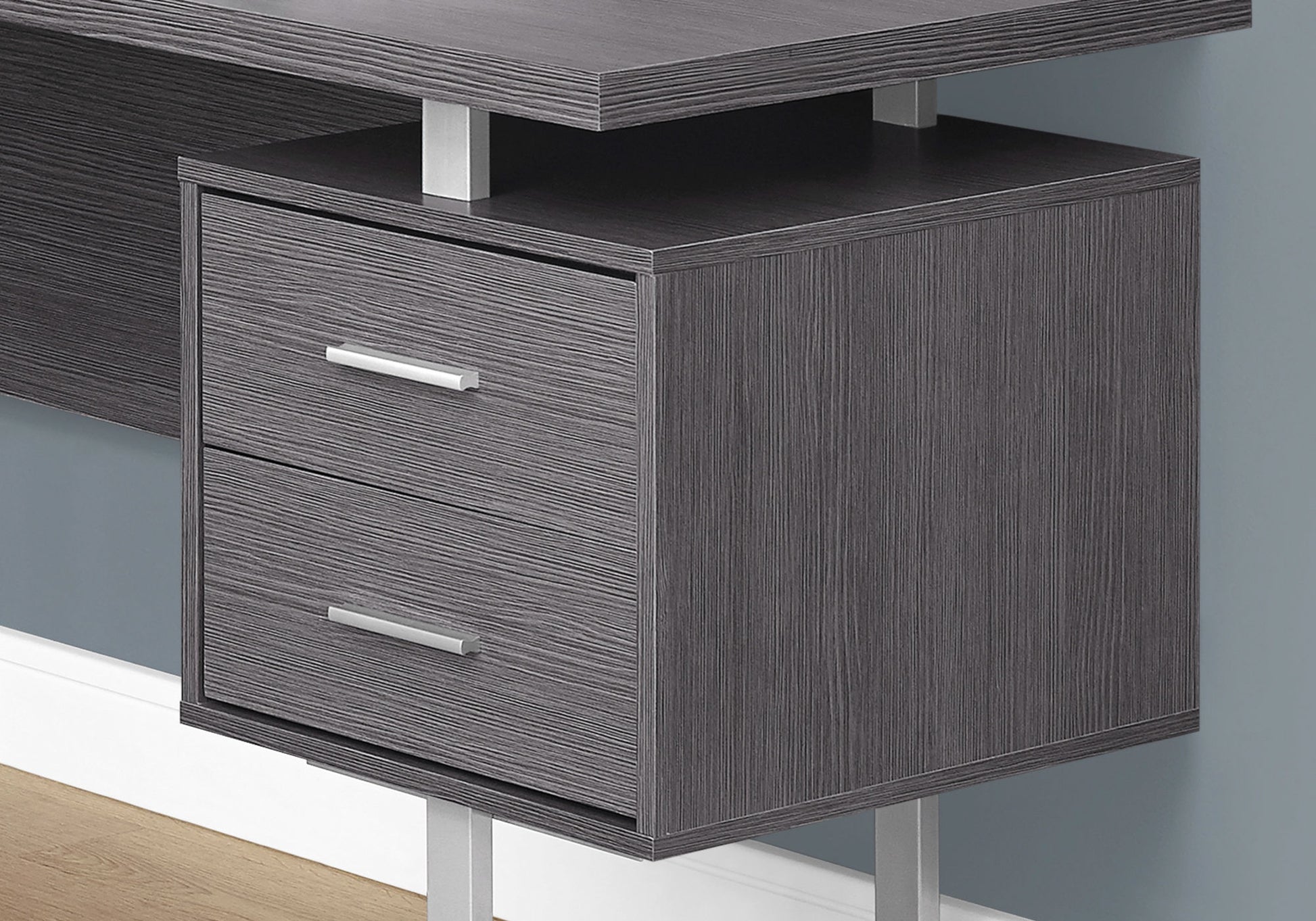 Computer Desk 70"L L-Shaped Dark Taupe-Computer Desk-DECOROLALA