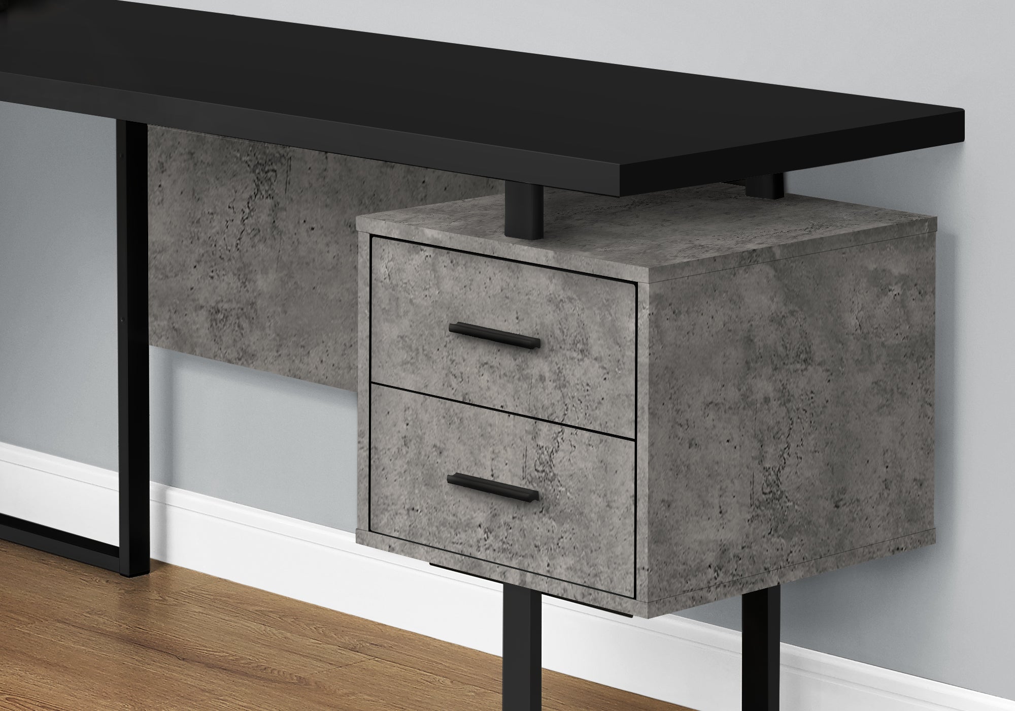 Computer Desk 70"L L-Shaped Dark Taupe-Computer Desk-DECOROLALA
