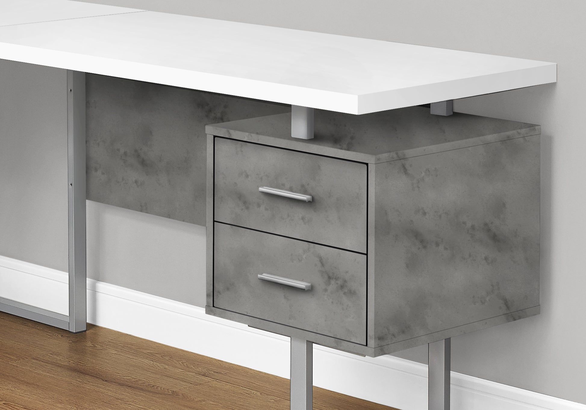 Computer Desk 70"L L-Shaped Dark Taupe-Computer Desk-DECOROLALA