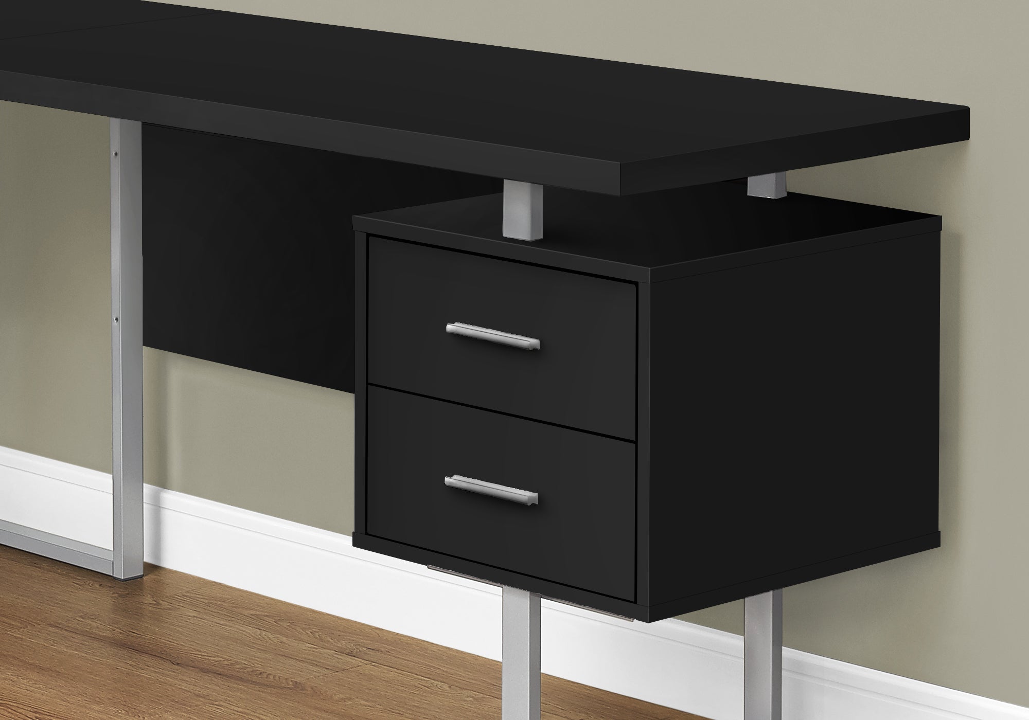 Computer Desk 70"L L-Shaped Dark Taupe-Computer Desk-DECOROLALA