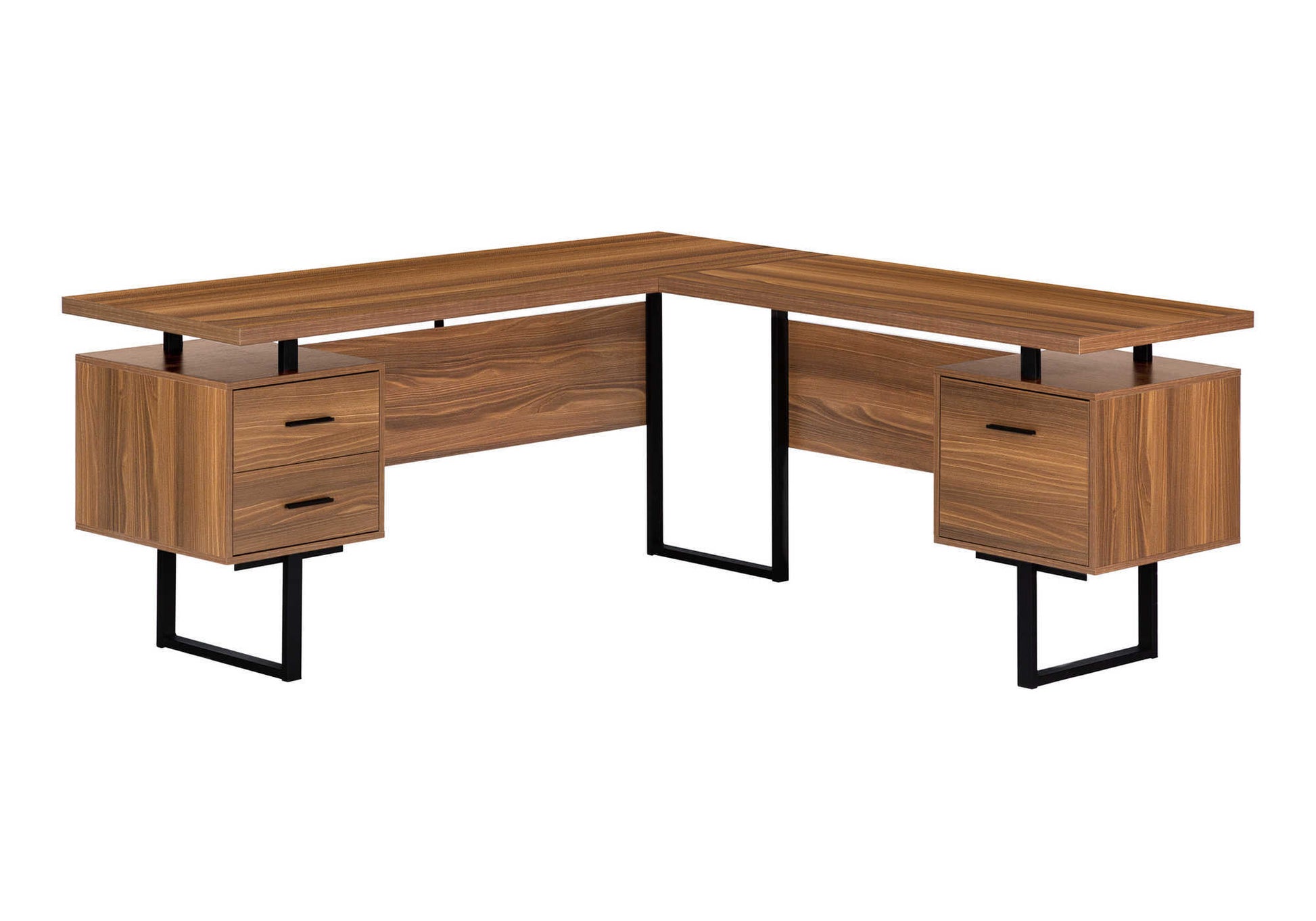 Computer Desk 70"L L-Shaped Dark Taupe-Computer Desk-DECOROLALA