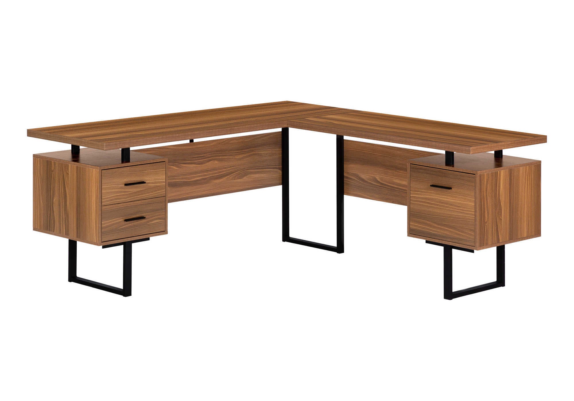 Computer Desk 70"L L-Shaped Dark Taupe-Computer Desk-DECOROLALA