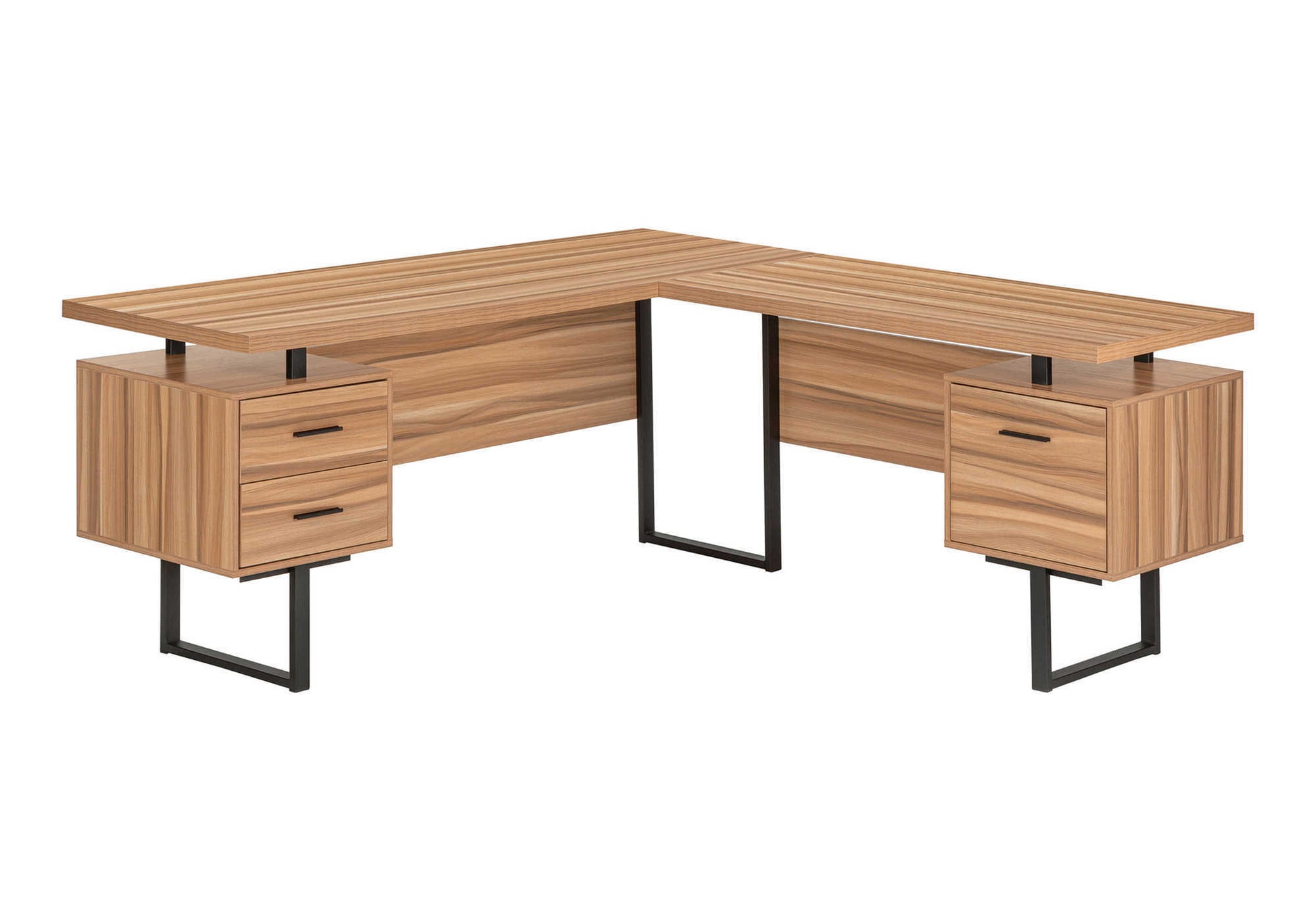 Computer Desk 70"L L-Shaped Dark Taupe-Computer Desk-DECOROLALA