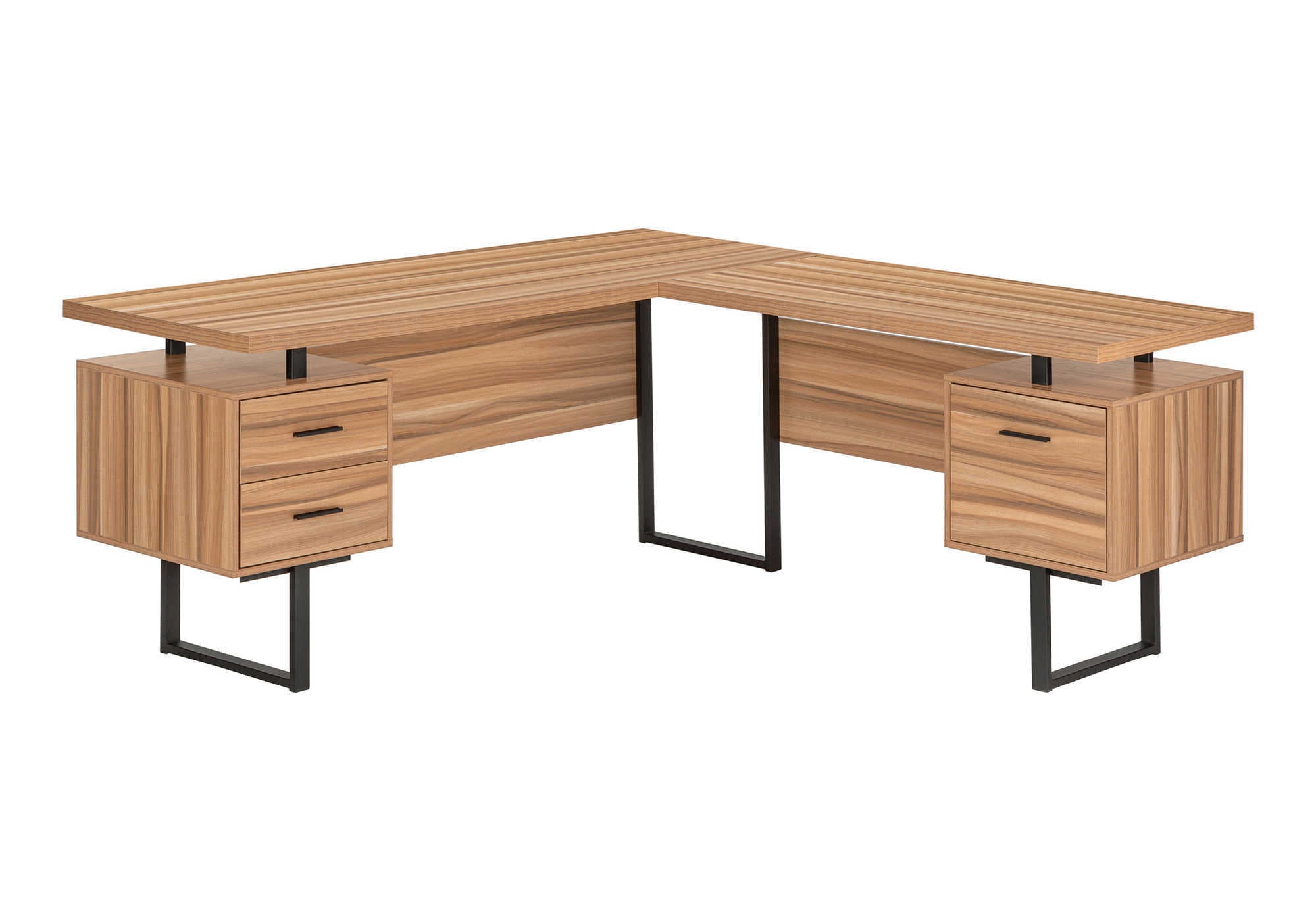 Computer Desk 70"L L-Shaped Dark Taupe-Computer Desk-DECOROLALA