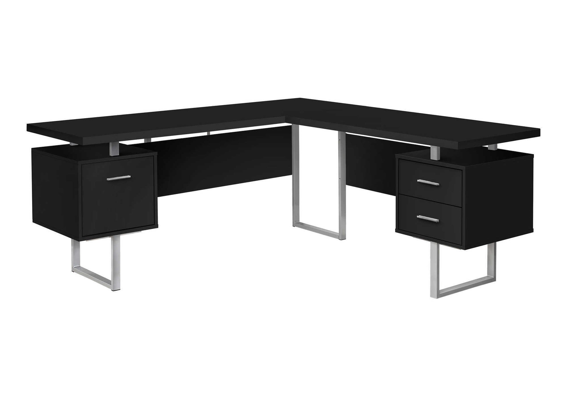 Computer Desk 70"L L-Shaped Dark Taupe-Computer Desk-DECOROLALA